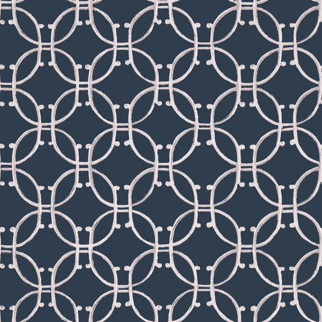 Oval Link Wallpaper - Painted Paper