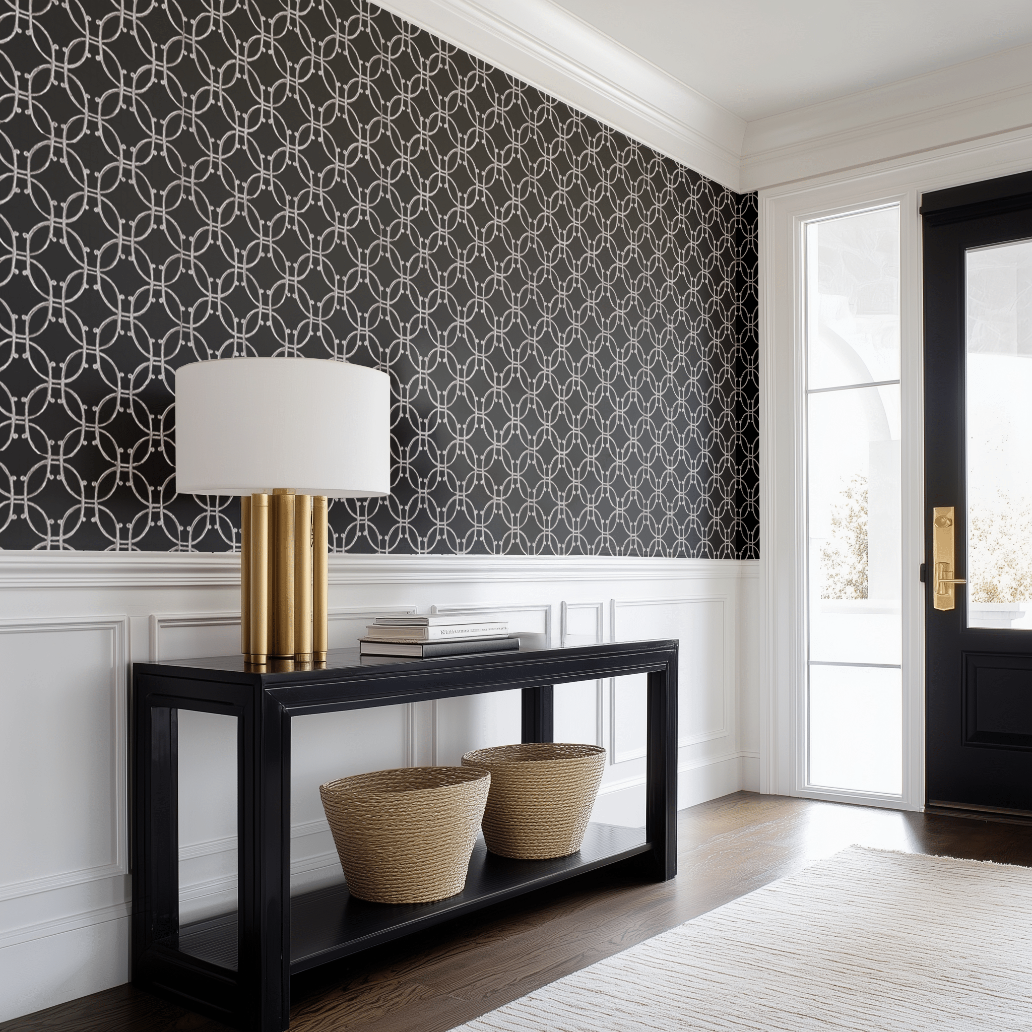 Oval Link Wallpaper - Painted Paper
