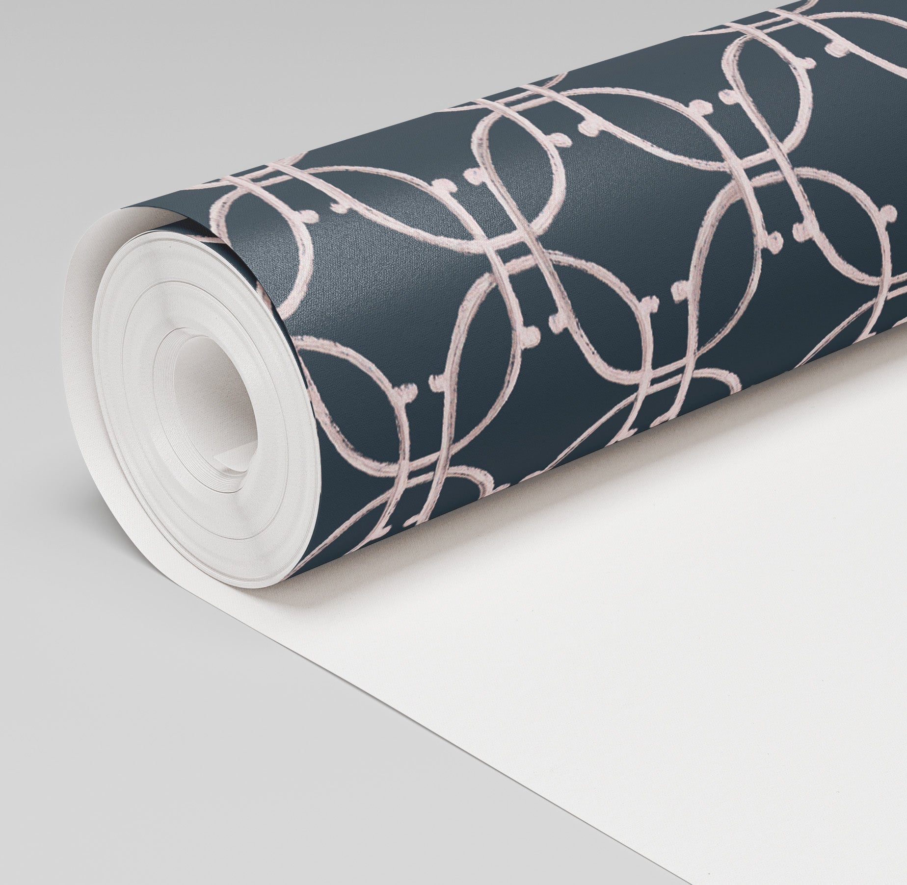Oval Link Wallpaper - Painted Paper