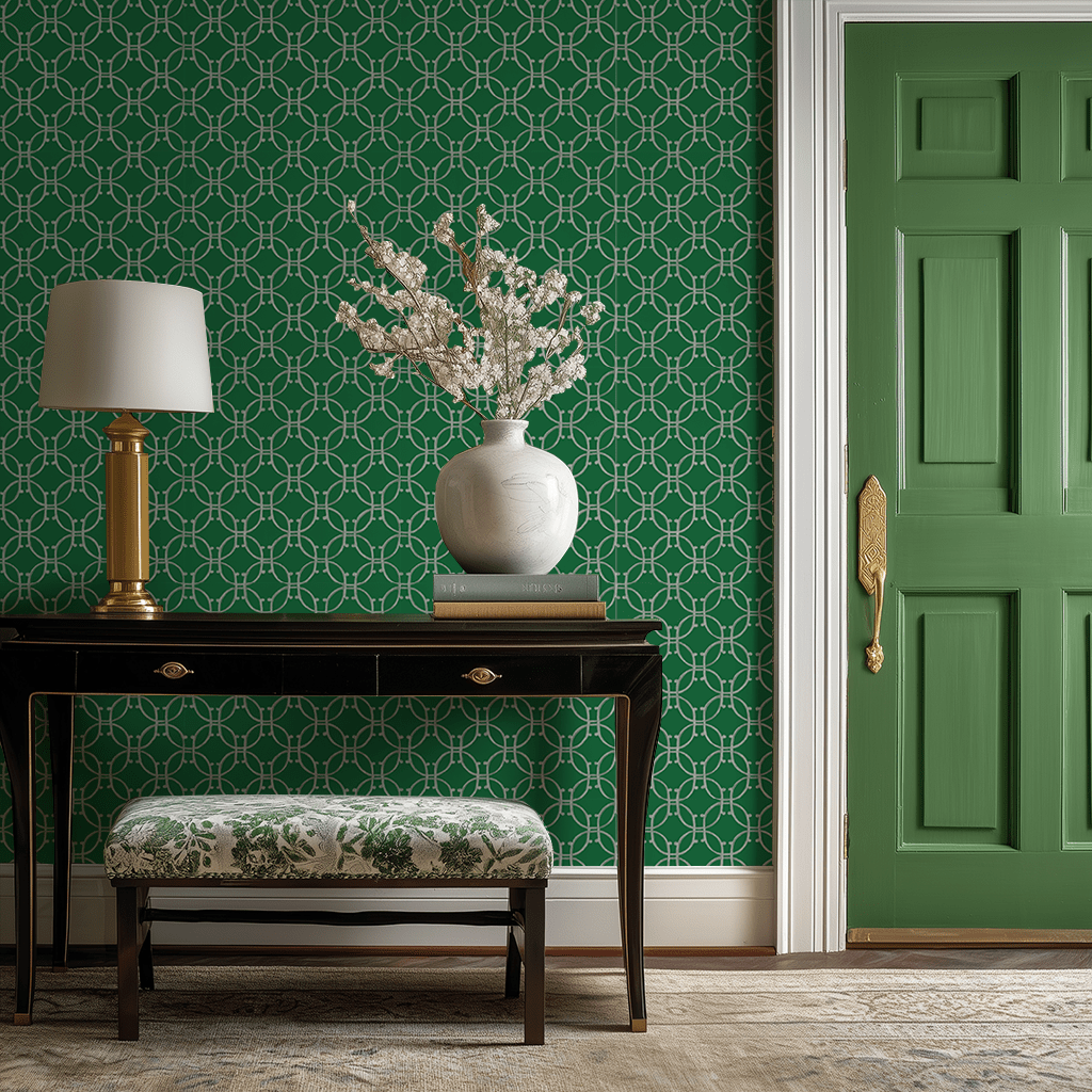 Oval Link Wallpaper - Painted Paper