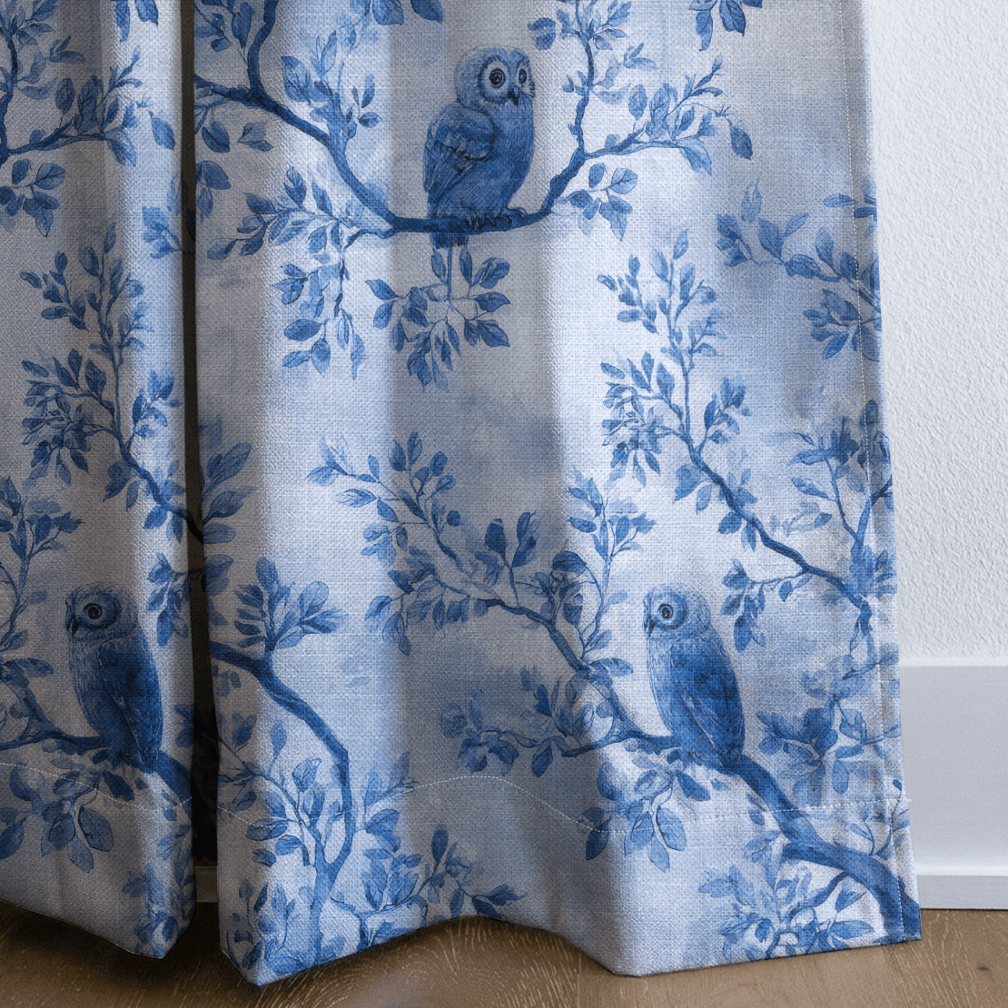Owl at Dusk - Drapery - Benton Lane Home - Lemon Park