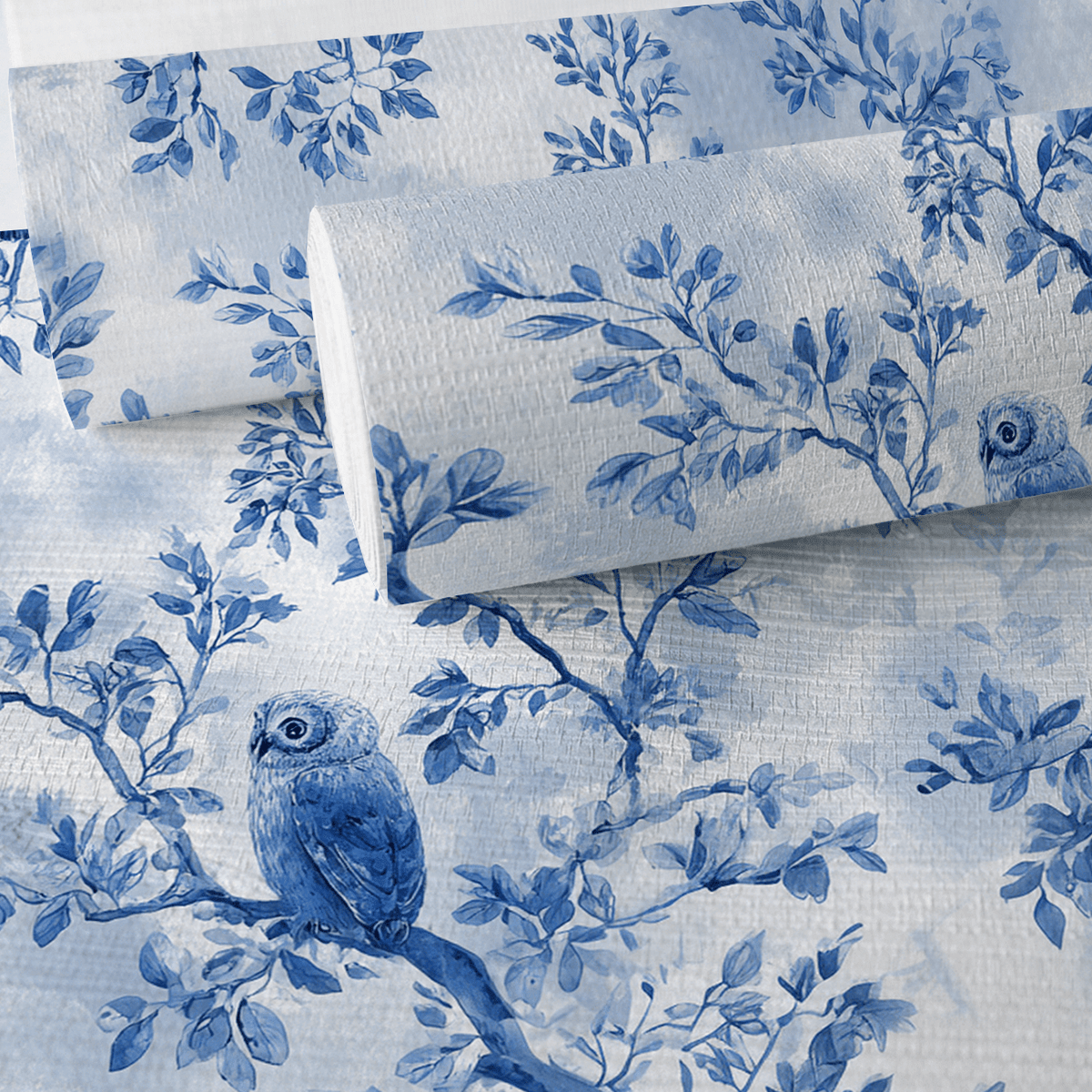 Owl at Dusk Faux Grasscloth Wallpaper - Benton Lane Home - Lemon Park
