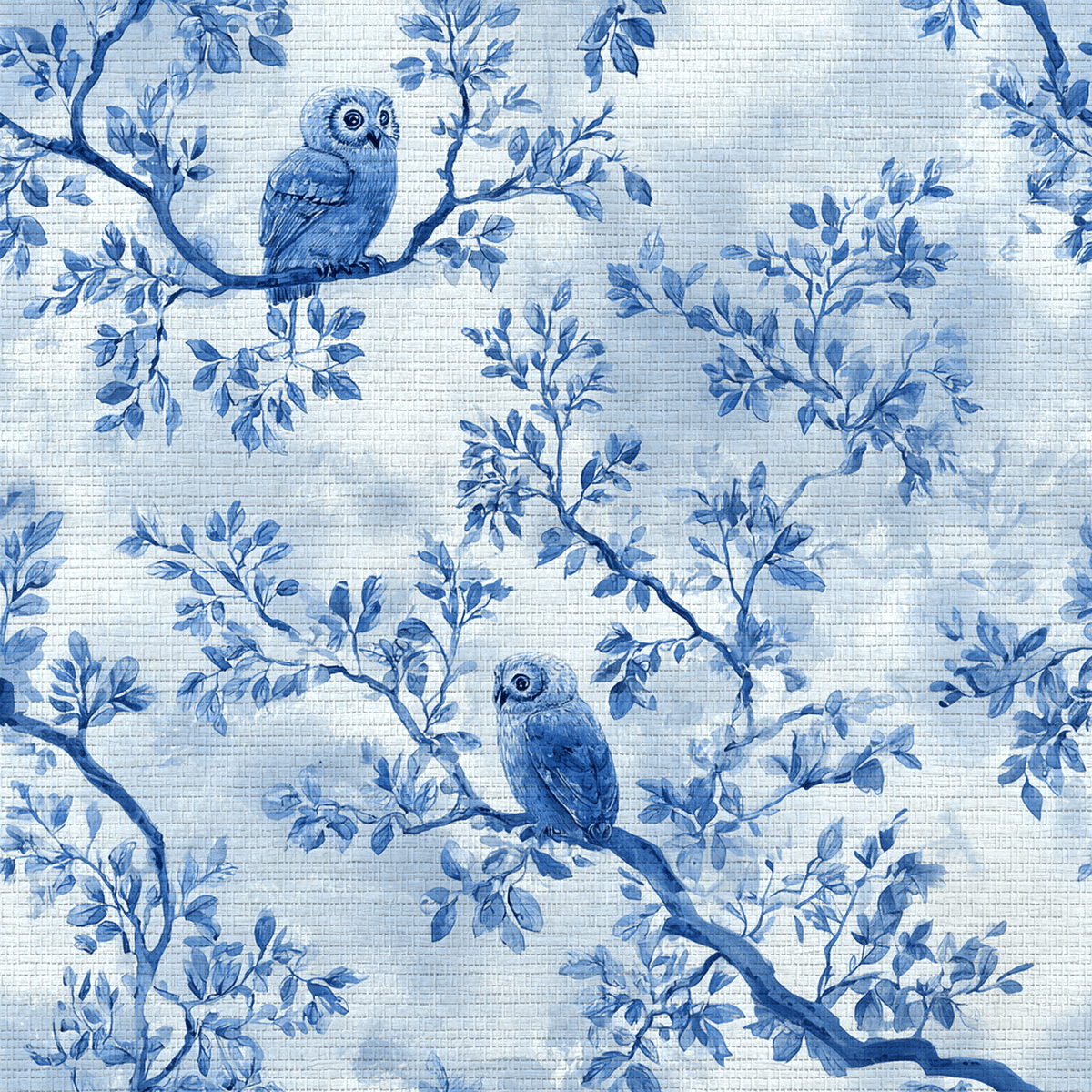 Owl at Dusk Faux Grasscloth Wallpaper - Benton Lane Home - Lemon Park