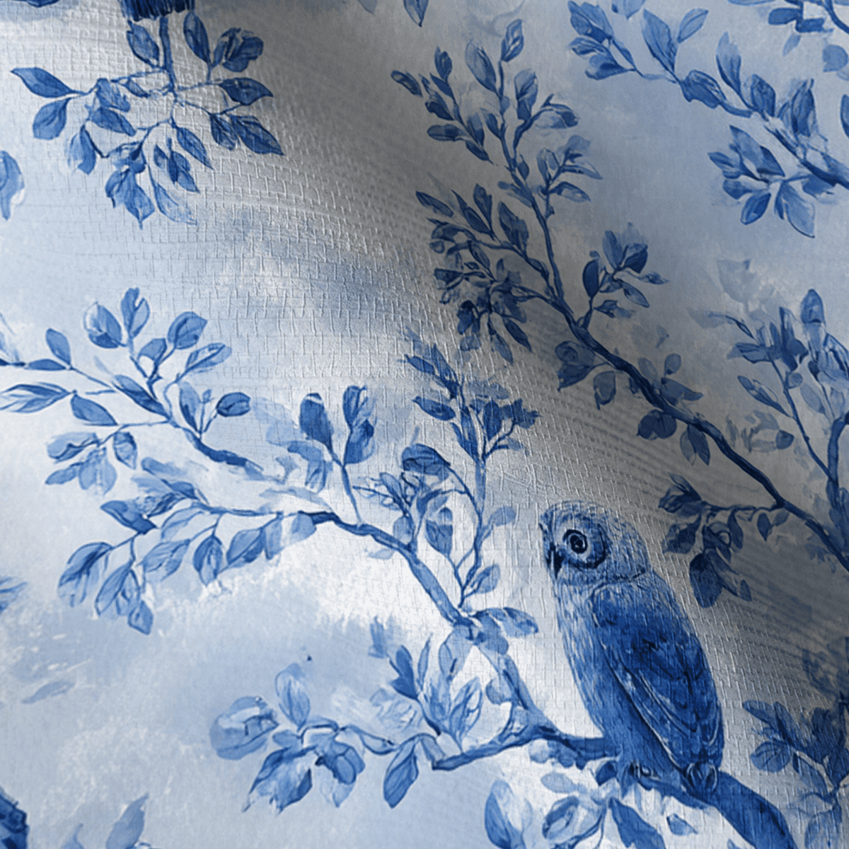 Owl at Dusk Faux Grasscloth Wallpaper - Benton Lane Home - Lemon Park