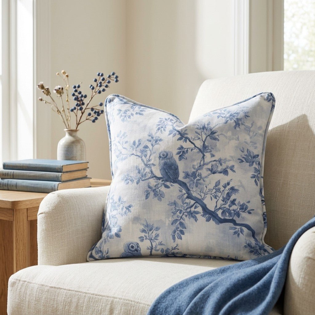 Owl at Dusk Throw Pillow - Benton Lane Home - Lemon Park