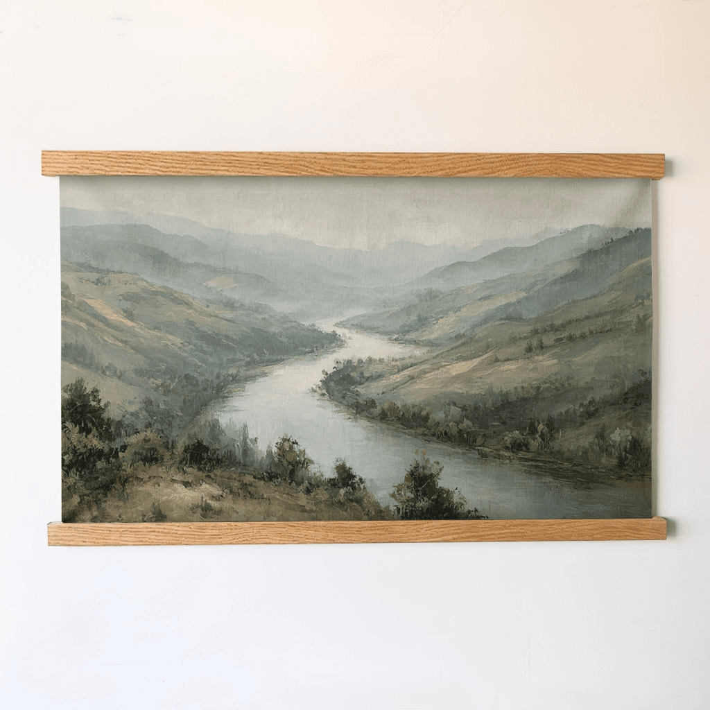 Ozark River Valley - Tapestry - Benton Lane Home - Painted Paper
