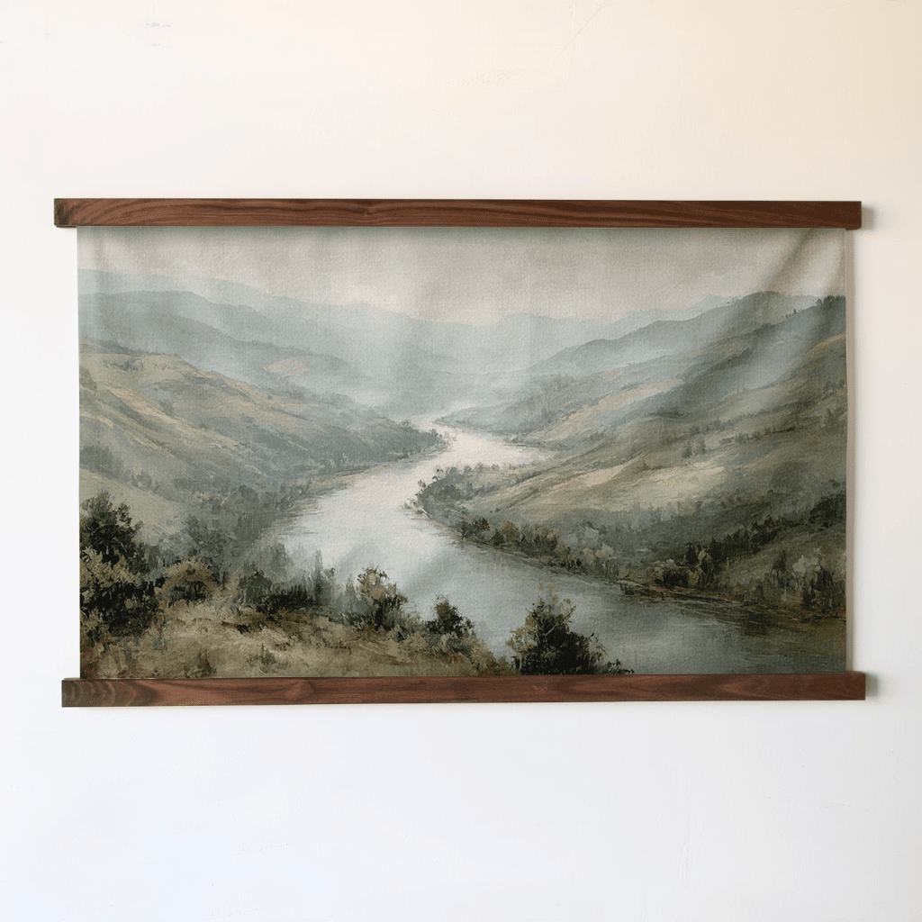 Ozark River Valley - Tapestry - Benton Lane Home - Painted Paper