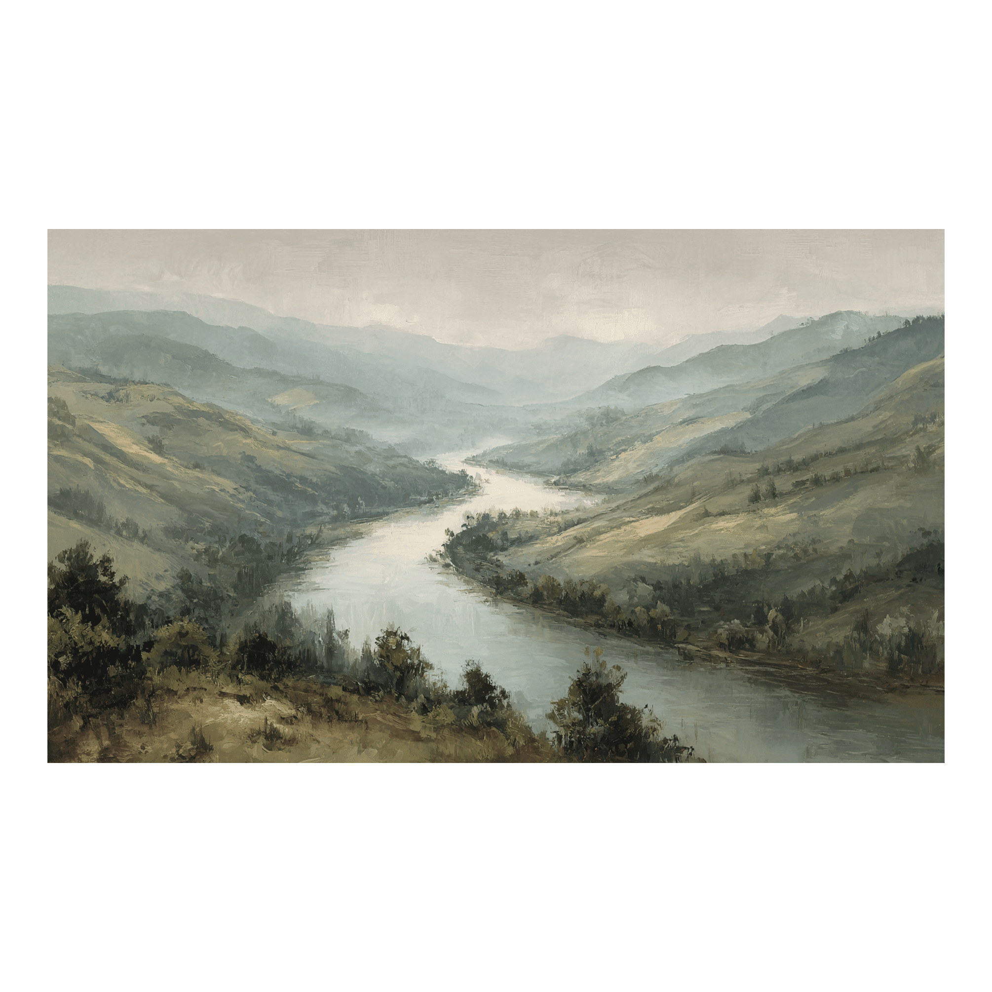 Ozark River Valley - Tapestry - Benton Lane Home - Painted Paper