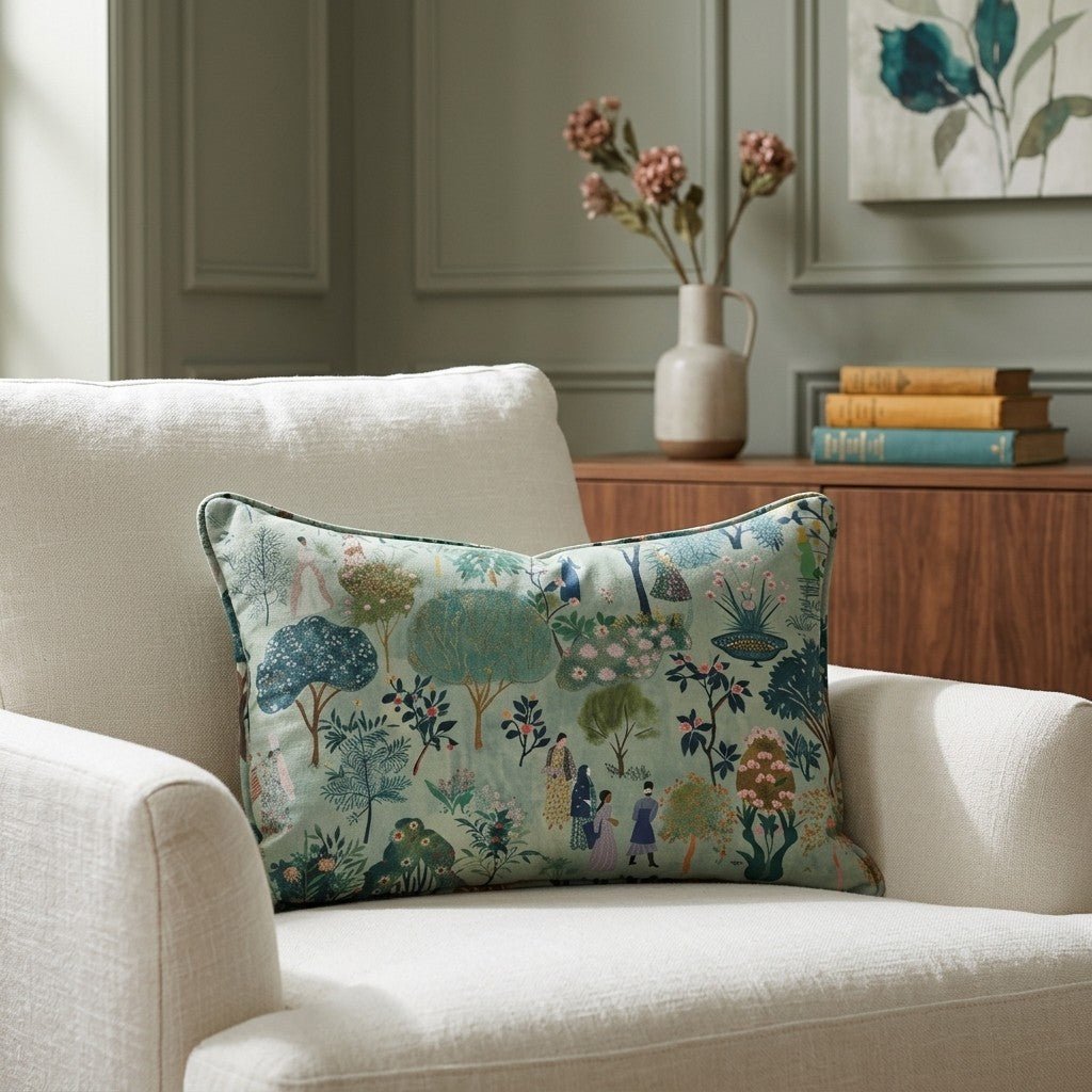 Paige's Pastoral Throw Pillow - Lemon Park