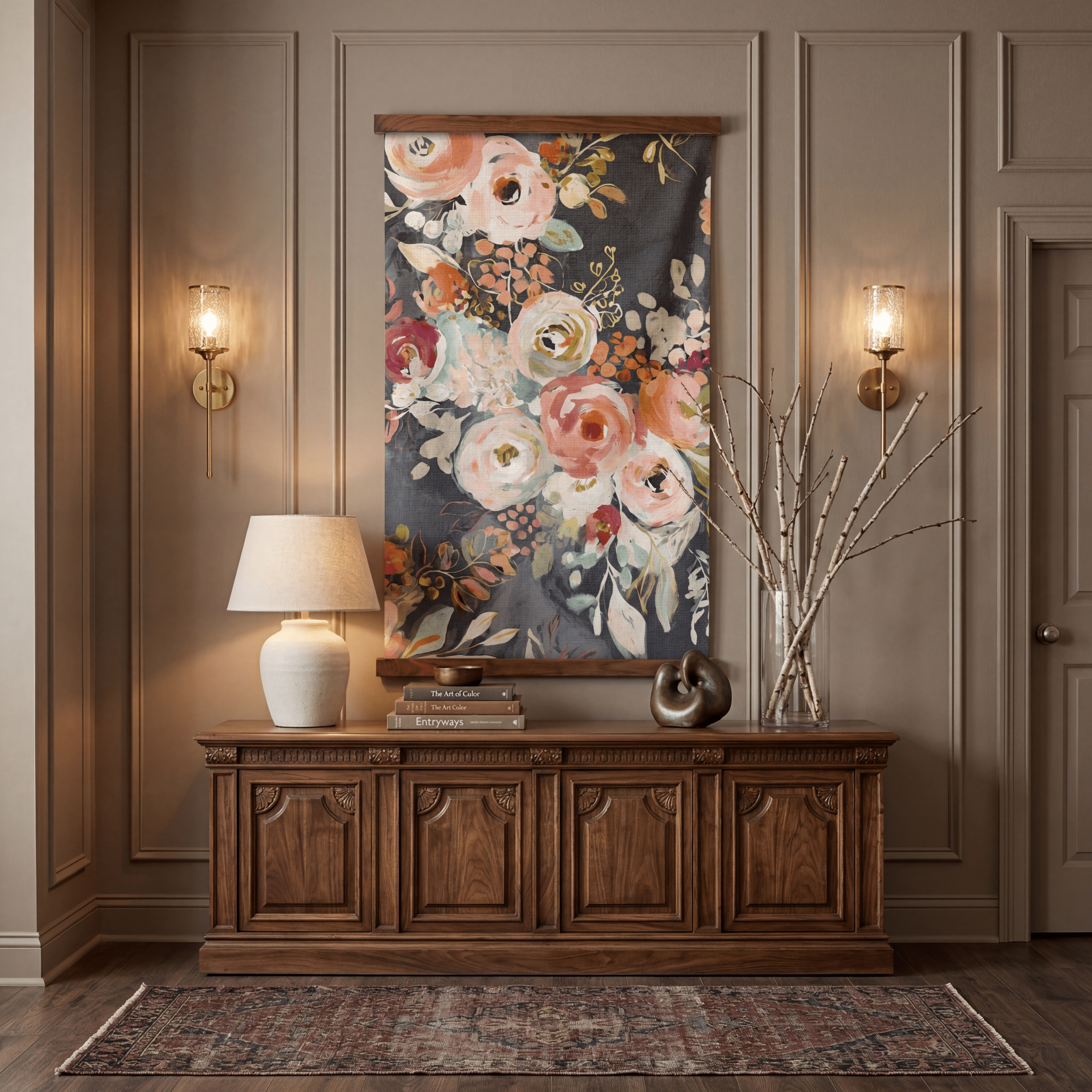 Painted Bouquet - Tapestry - Benton Lane Home - Painted Paper