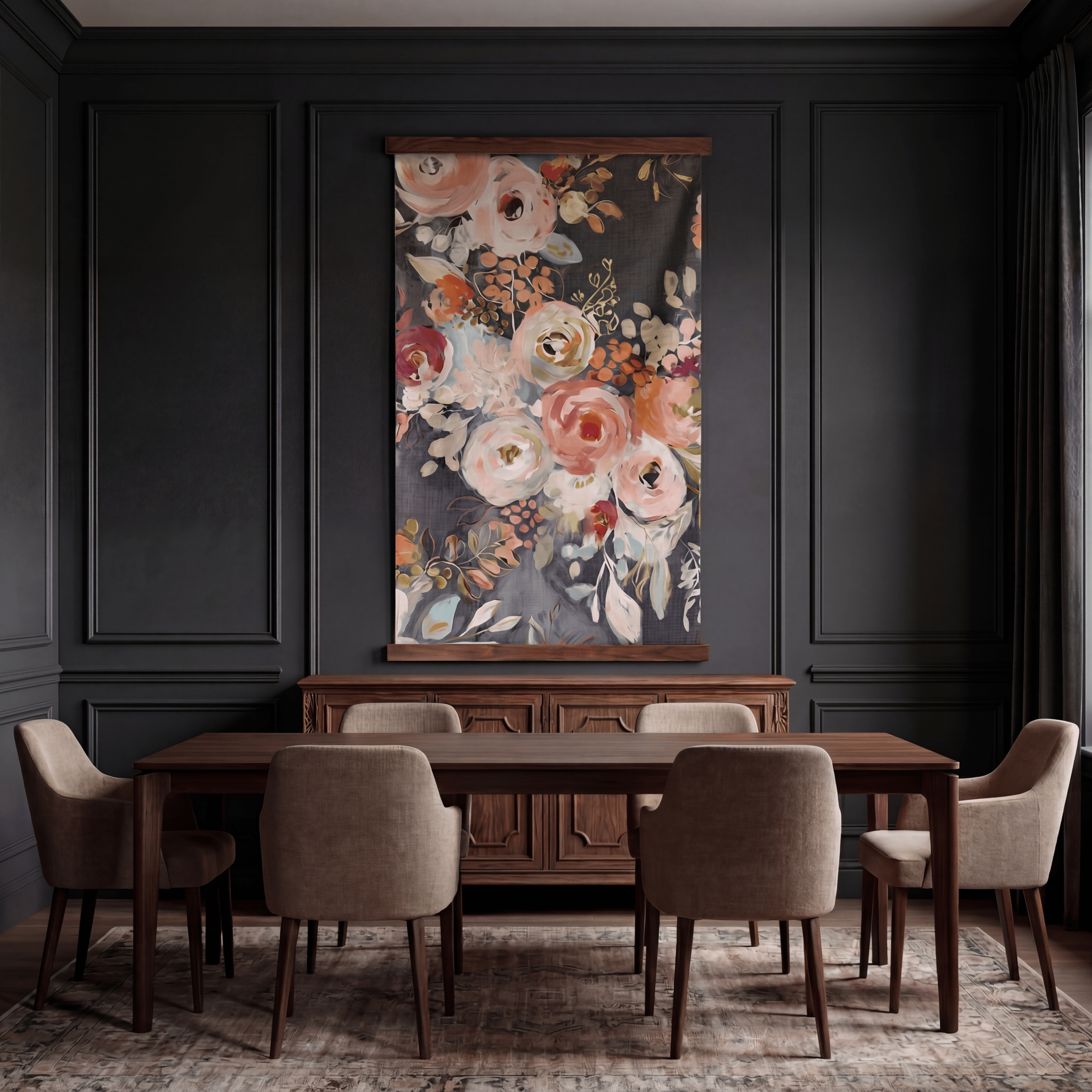 Painted Bouquet - Tapestry - Painted Paper