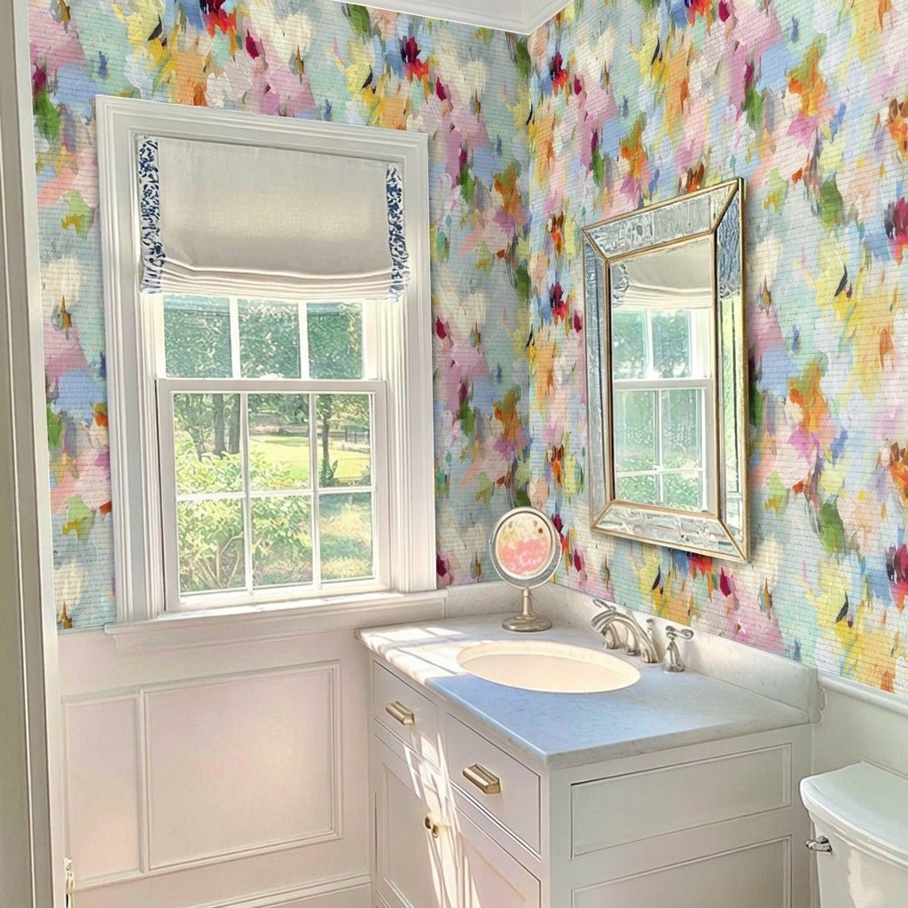 Painted Meadow Faux Grasscloth Wallpaper - Benton Lane Home - Lemon Park