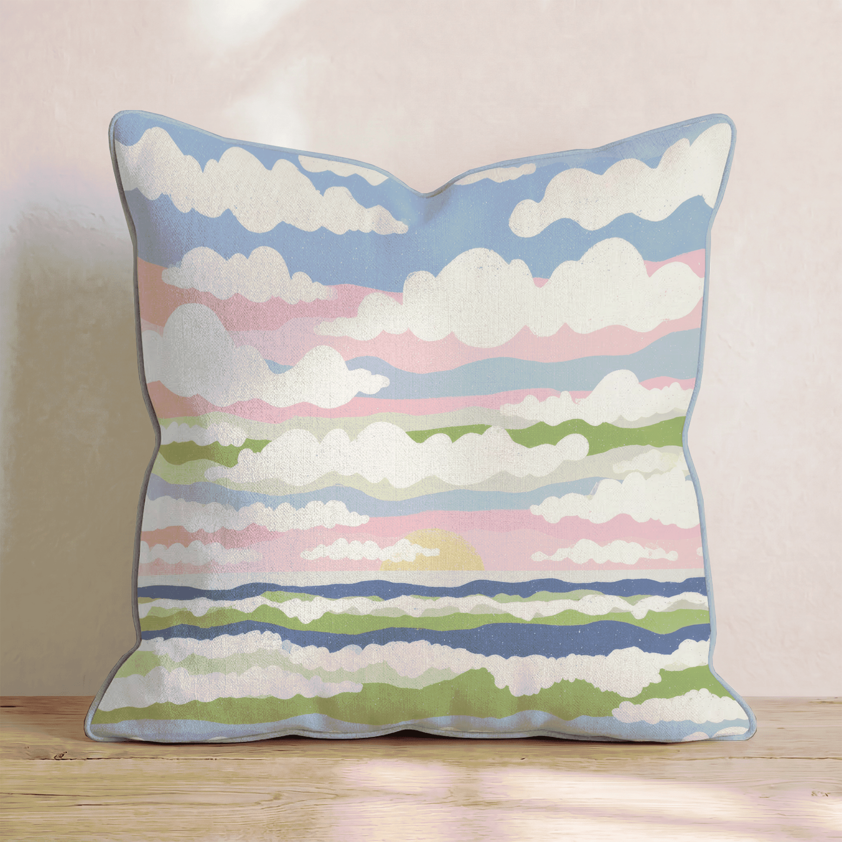 Painted Sunset Sky Throw Pillow - Benton Lane Home - Hillcroft Home