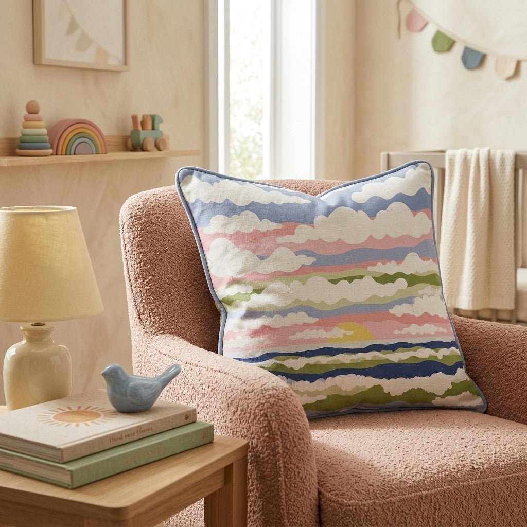 Painted Sunset Sky Throw Pillow - Benton Lane Home - Hillcroft Home