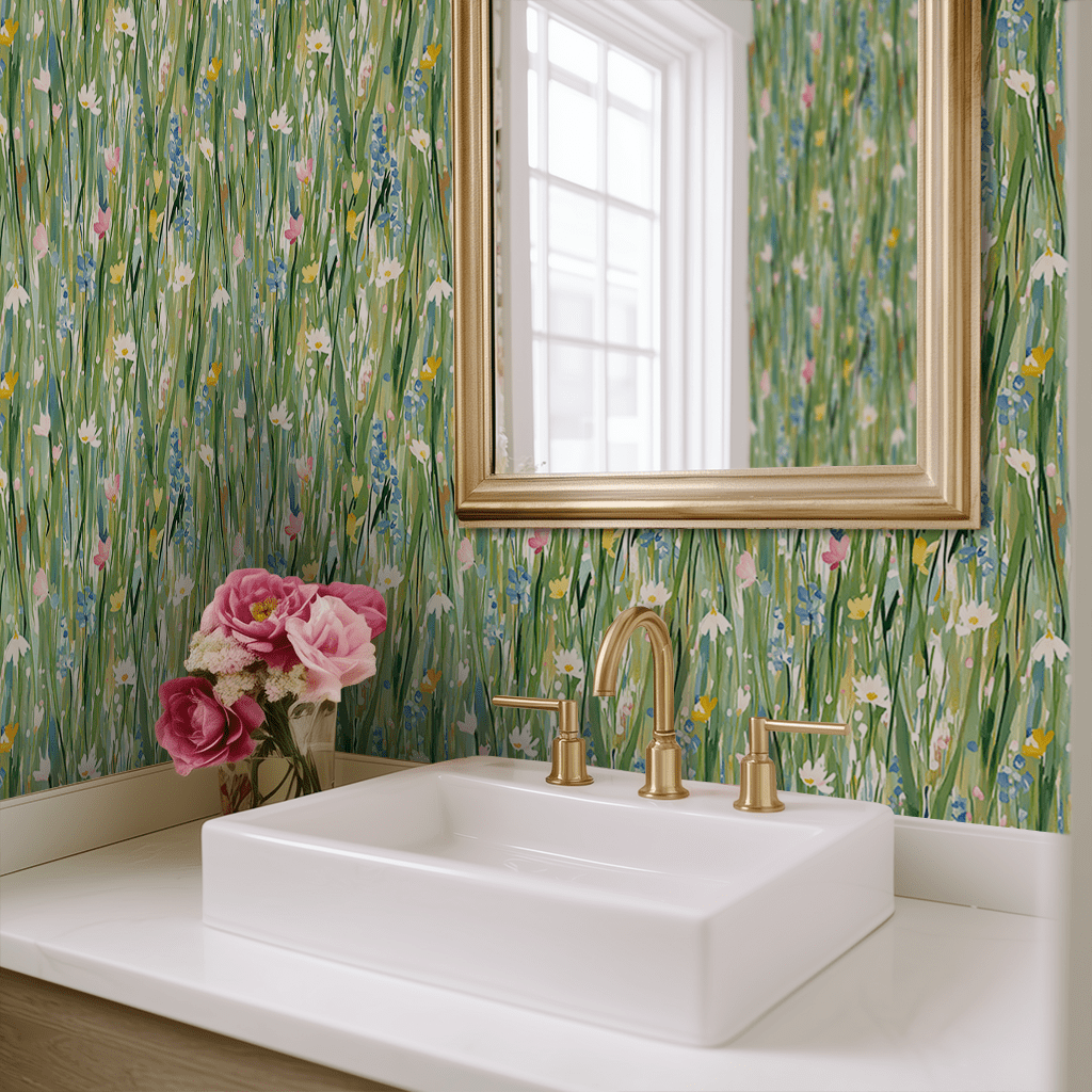 Painter's Meadow Wallpaper - Benton Lane Home - Painted Paper