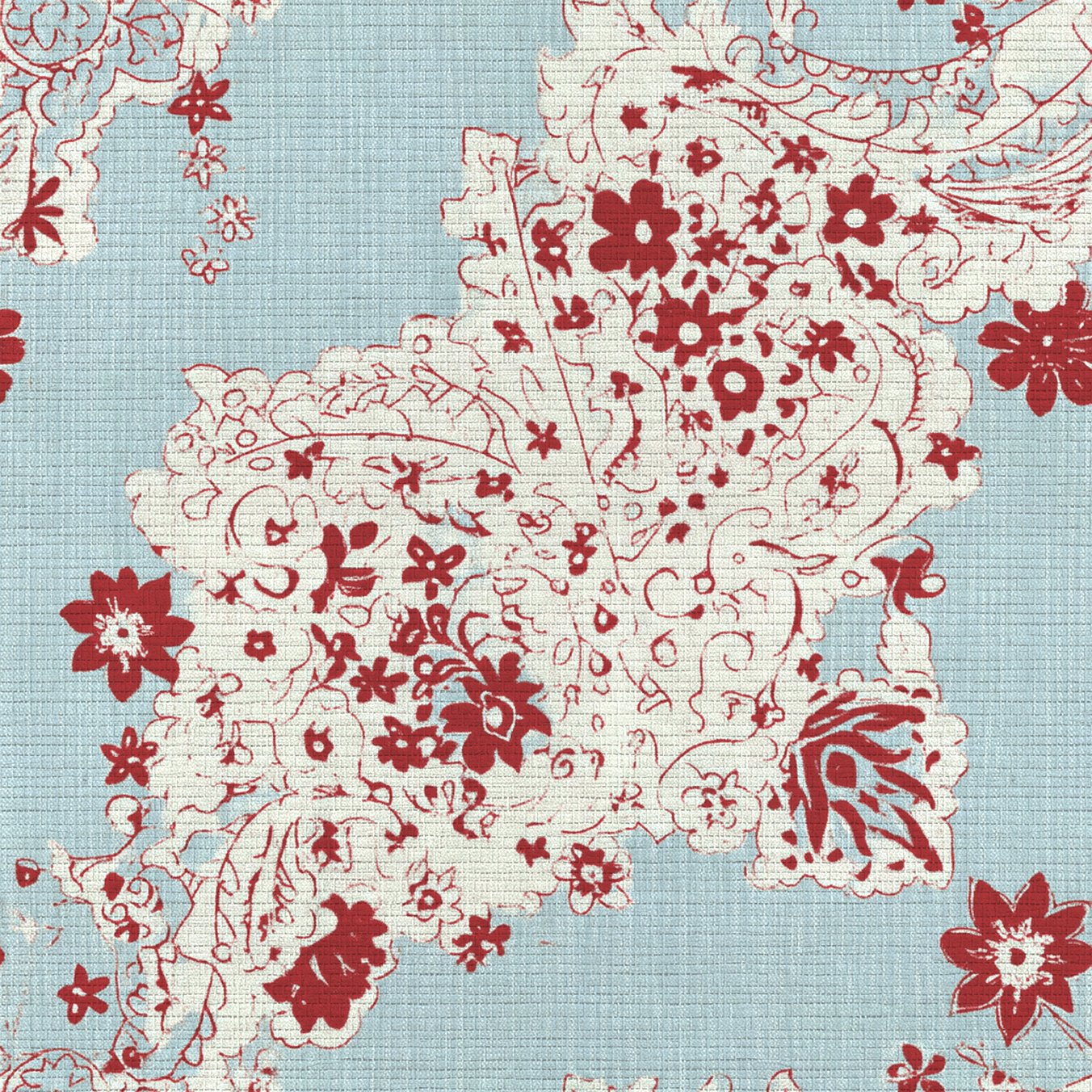 Paisley House Faux Grasscloth Wallpaper - Painted Paper
