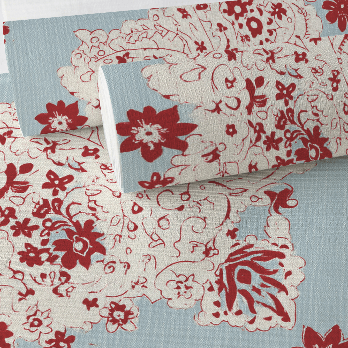 Paisley House Faux Grasscloth Wallpaper - Painted Paper