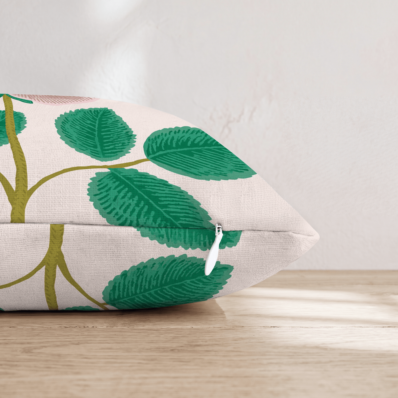 Pale Pink Rose Throw Pillow - Hillcroft Home