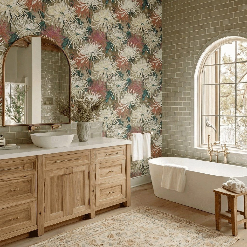Pale Romance Faux Grasscloth Wallpaper - Benton Lane Home - Lemon Park