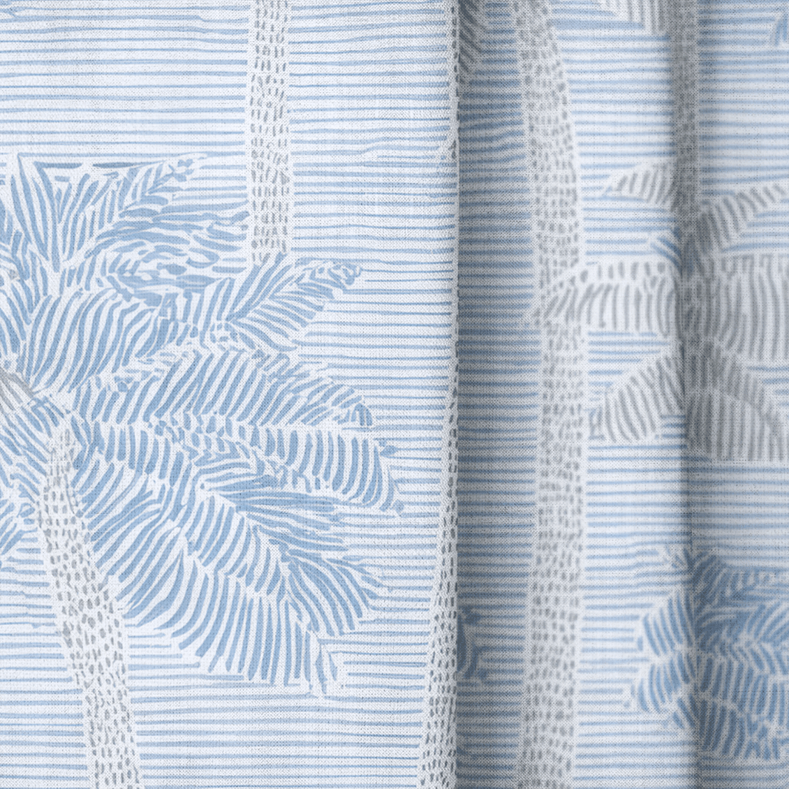 Palm Sketch - Drapery - Benton Lane Home - Lemon Park