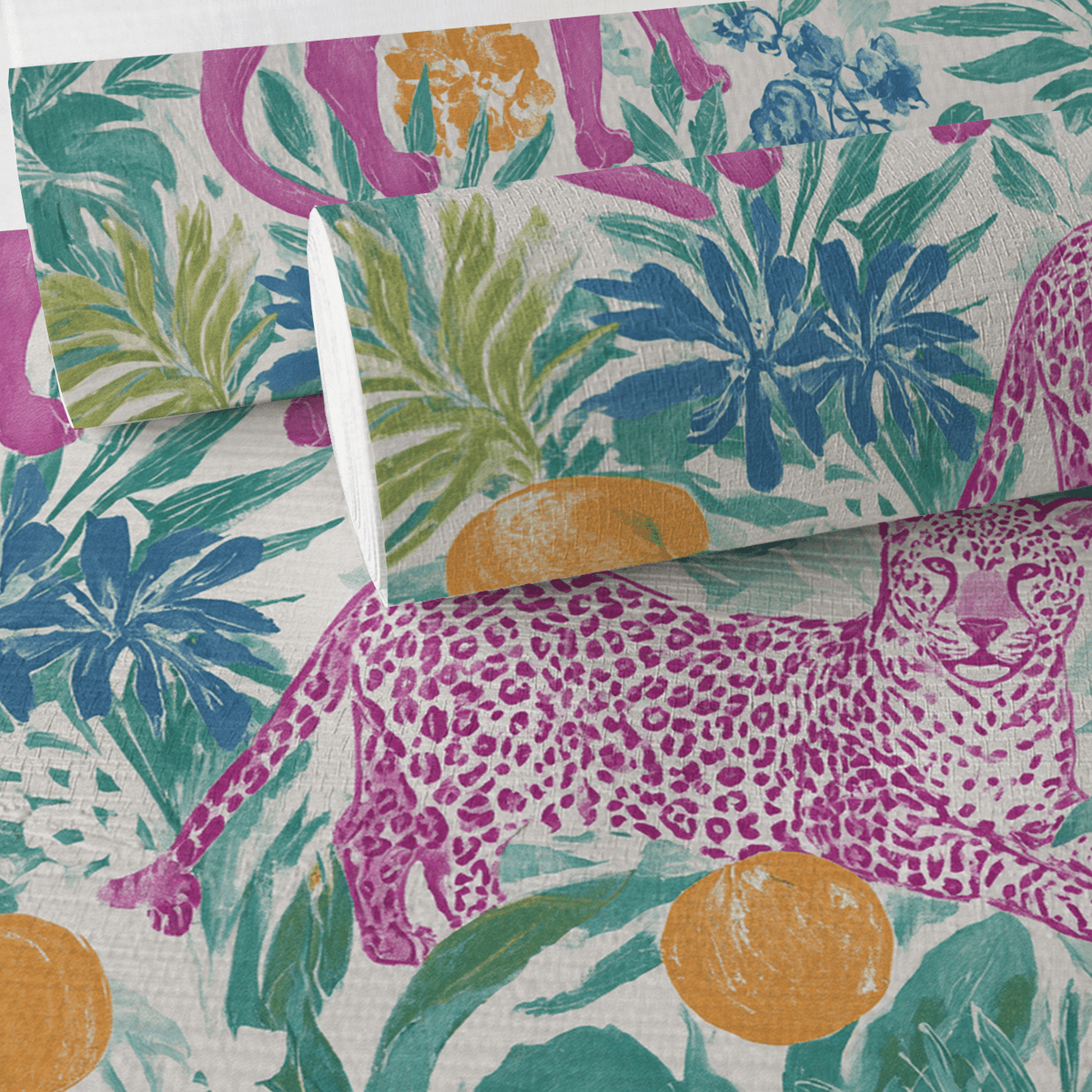 Panthère Faux Grasscloth Wallpaper - Painted Paper