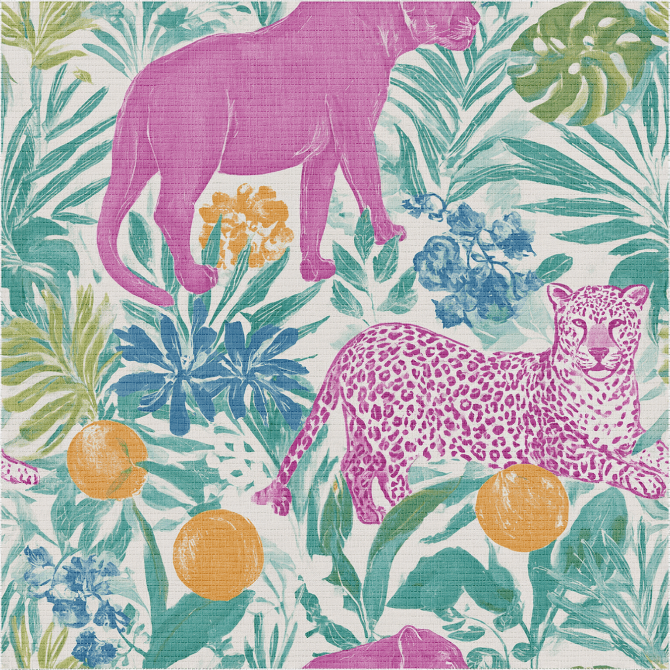 Panthère Faux Grasscloth Wallpaper - Painted Paper