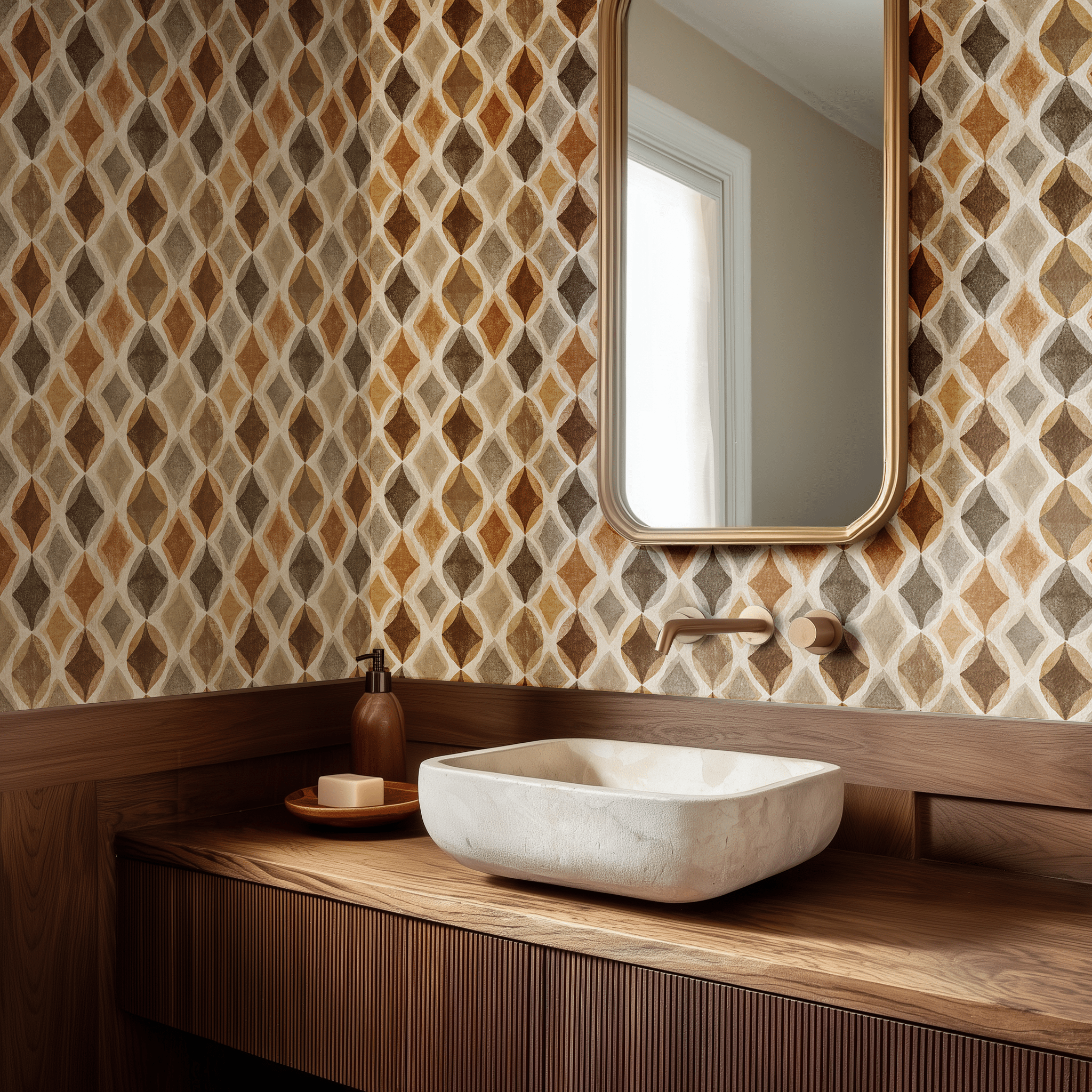 Paragon Lattice Wallpaper - Painted Paper
