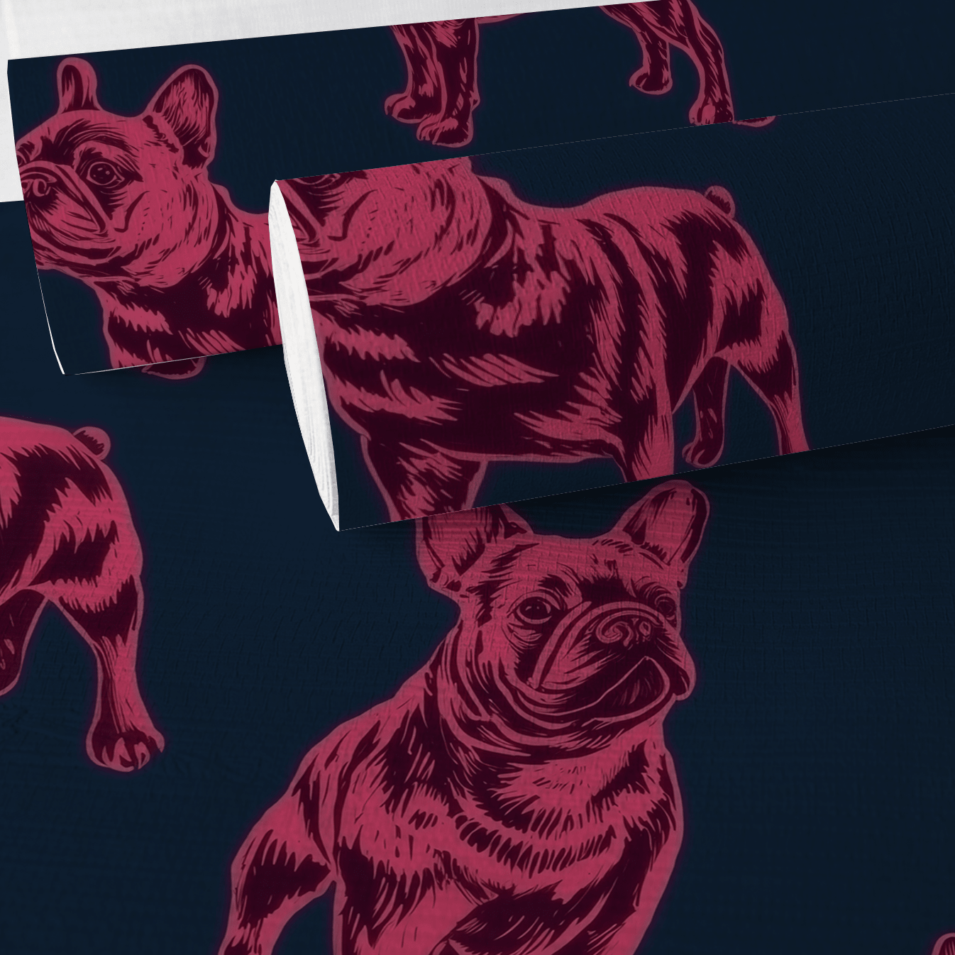 Pardon My Frenchie Faux Grasscloth Wallpaper - Painted Paper