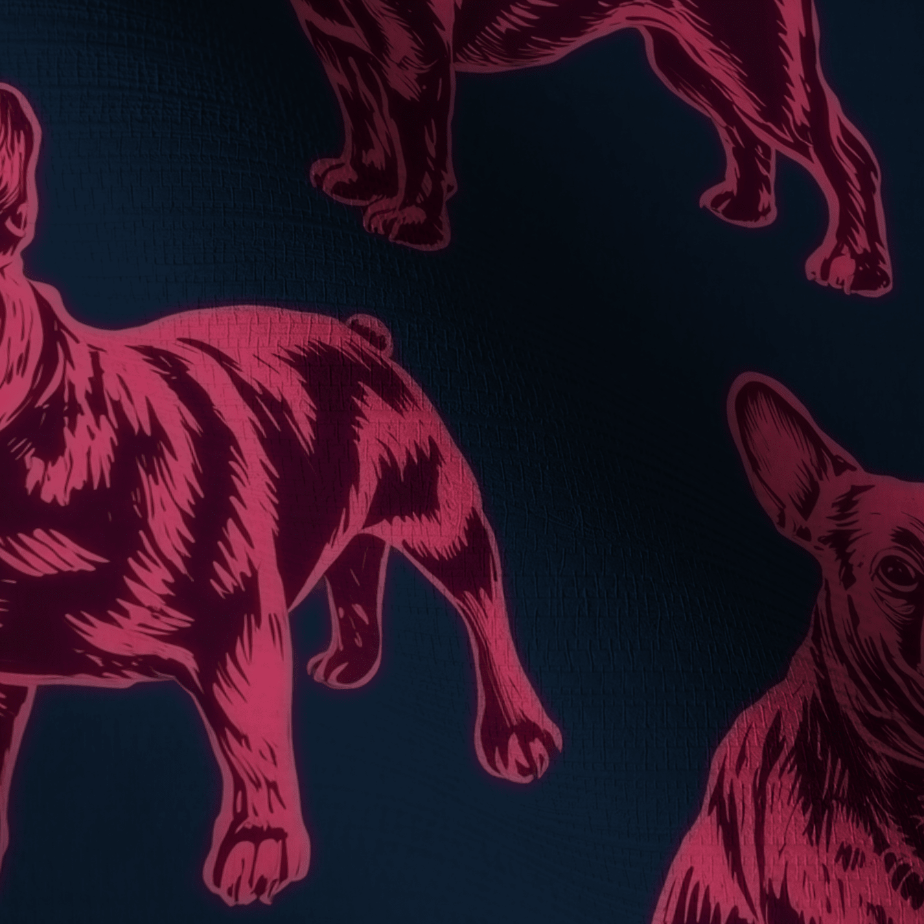 Pardon My Frenchie Faux Grasscloth Wallpaper - Painted Paper