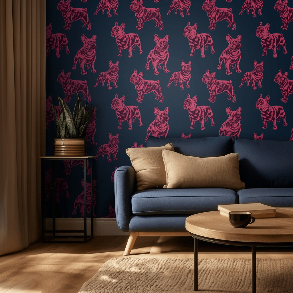 Pardon My Frenchie Wallpaper - Painted Paper