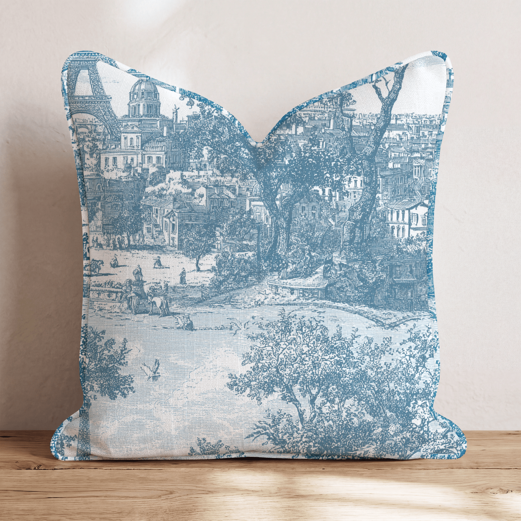 Paris Blue Throw Pillow - Benton Lane Home - Hillcroft Home