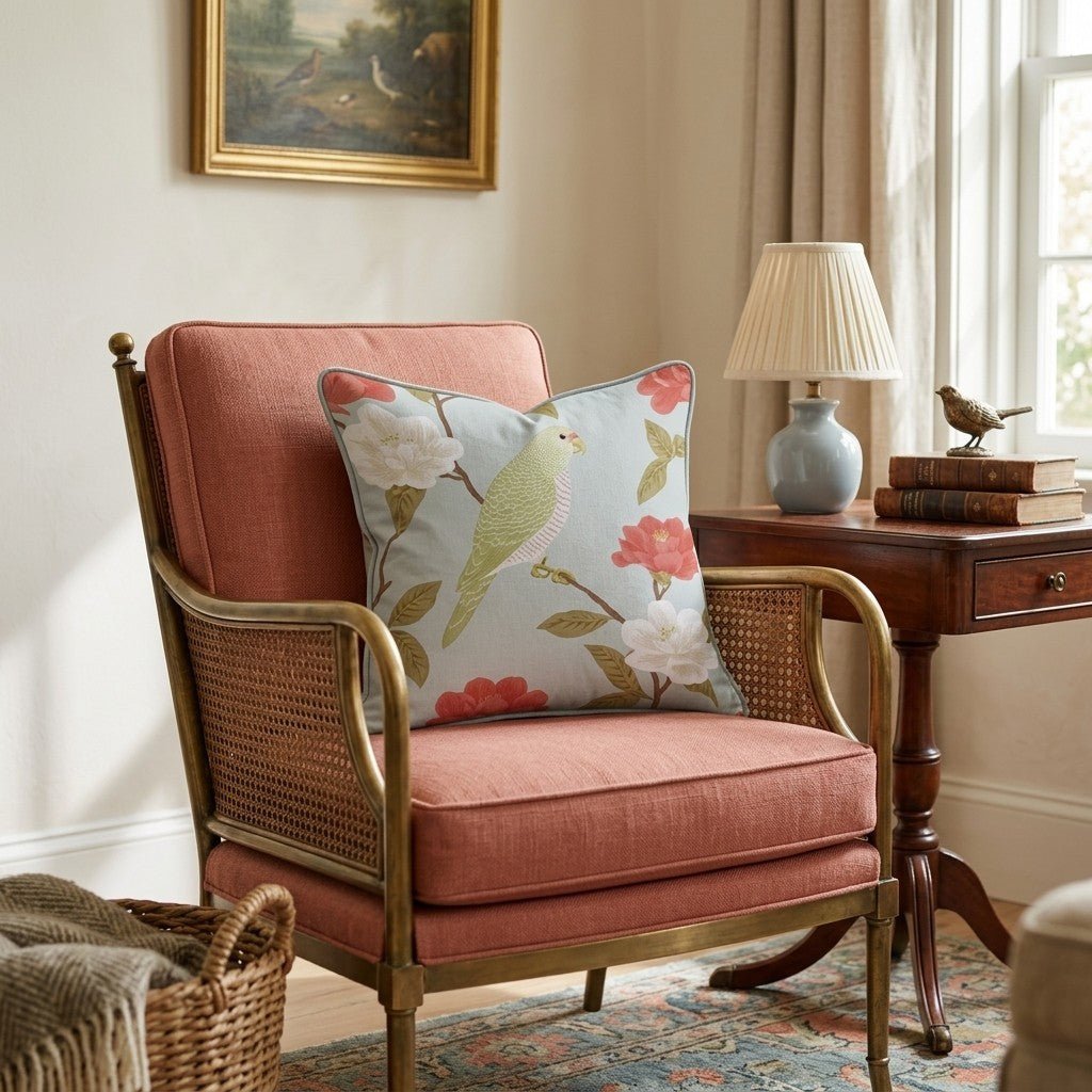 Parrot in Paradise Throw Pillow - Benton Lane Home - Hillcroft Home