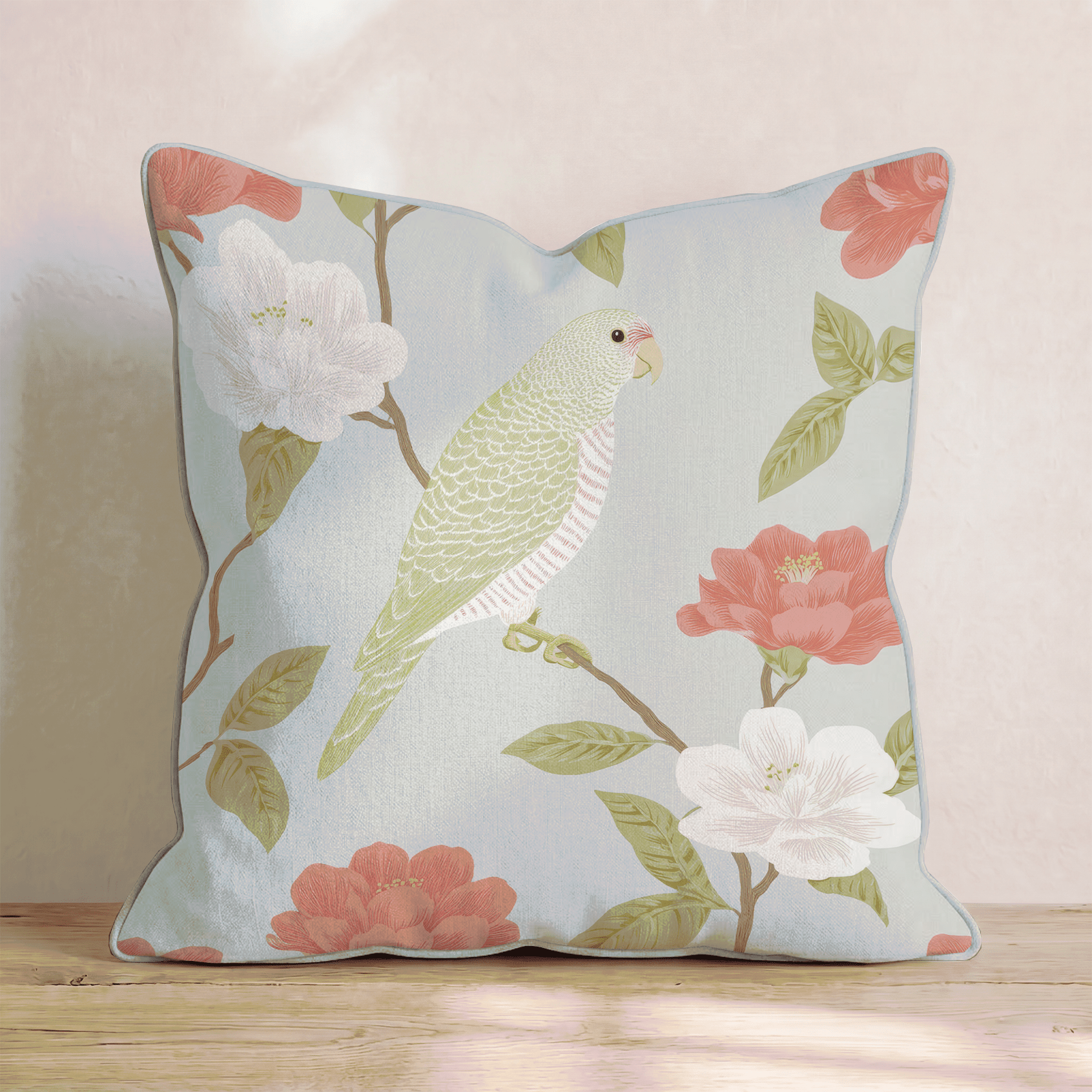 Parrot in Paradise Throw Pillow - Benton Lane Home - Hillcroft Home