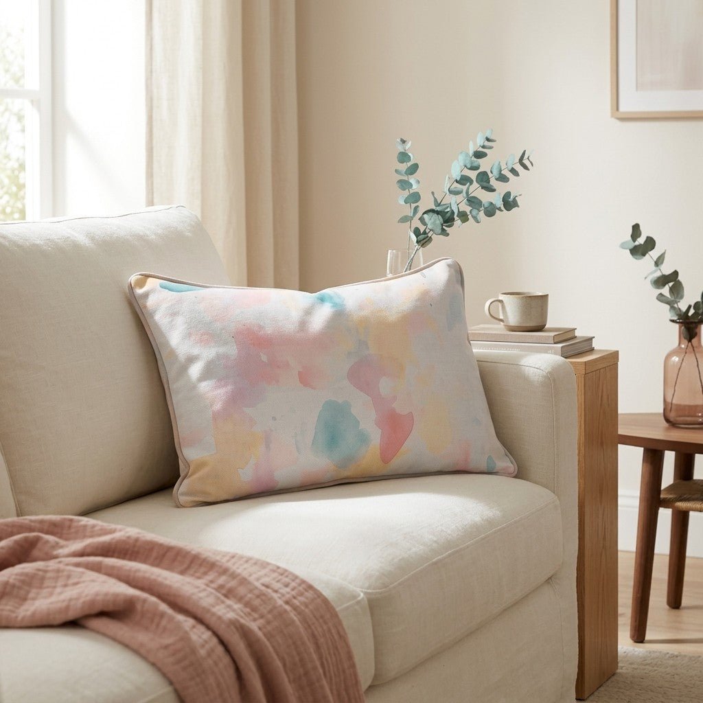 Pastel Dreams Throw Pillow - Lemon Park
