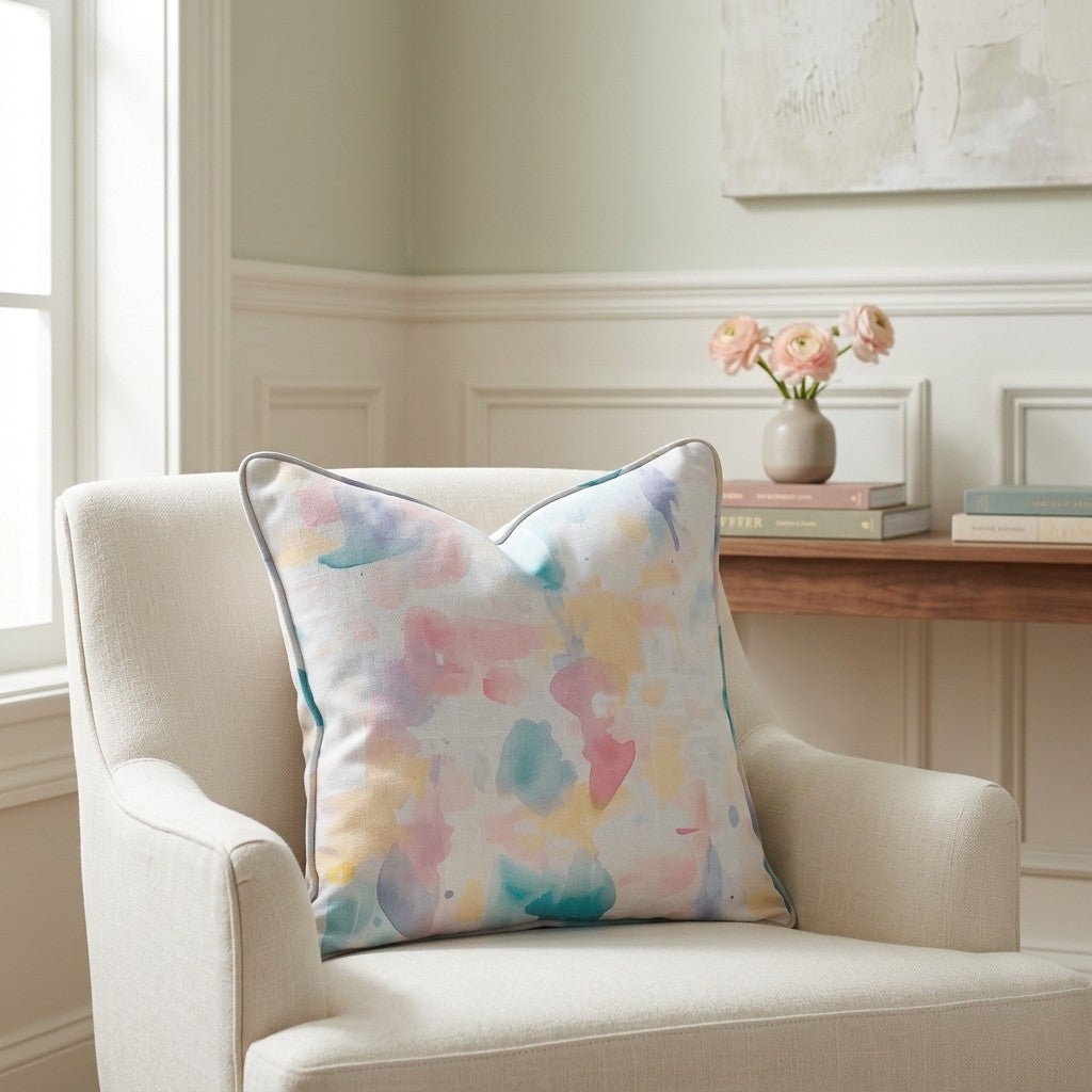 Pastel Dreams Throw Pillow - Lemon Park
