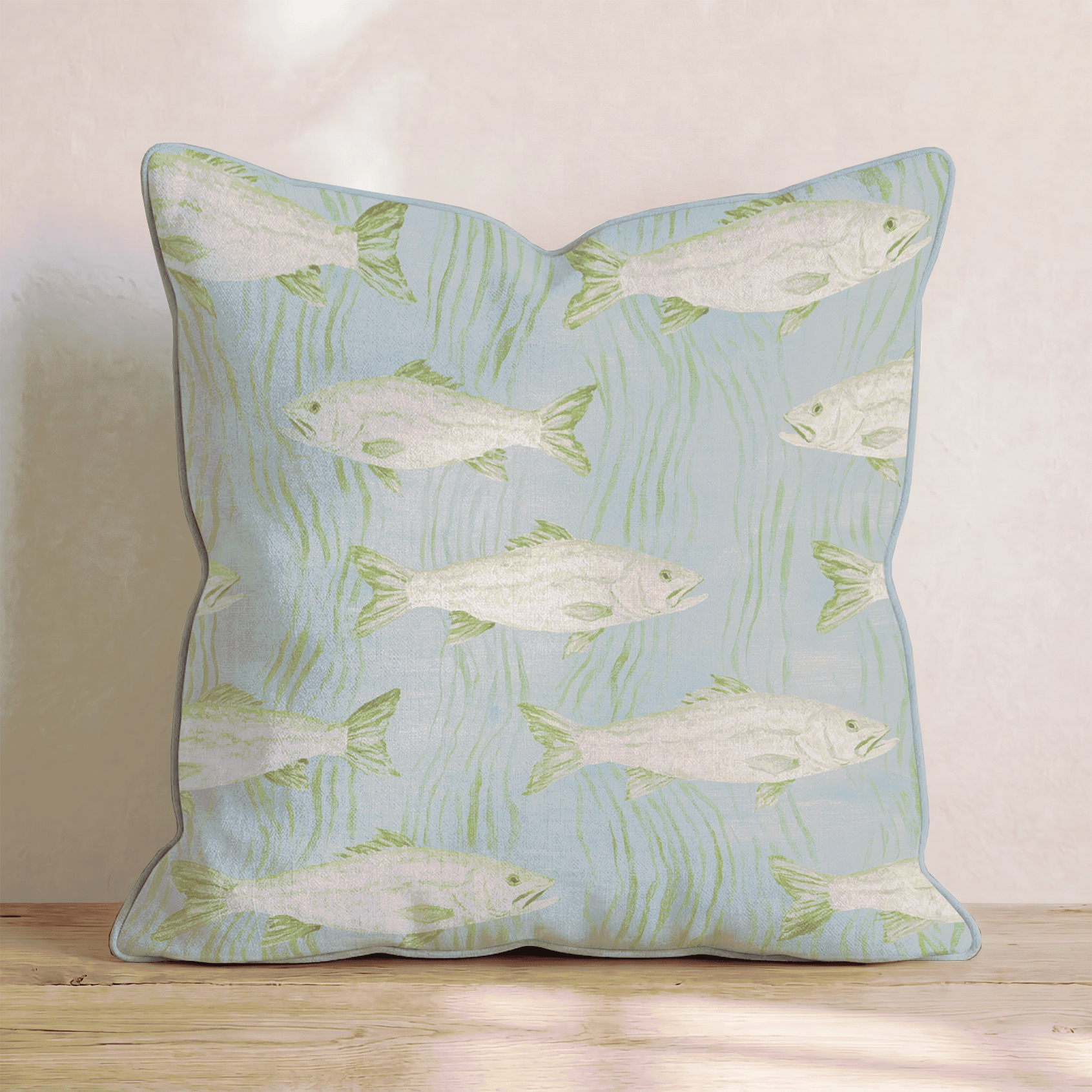 Pastel Fish Throw Pillow - Benton Lane Home - Hillcroft Home
