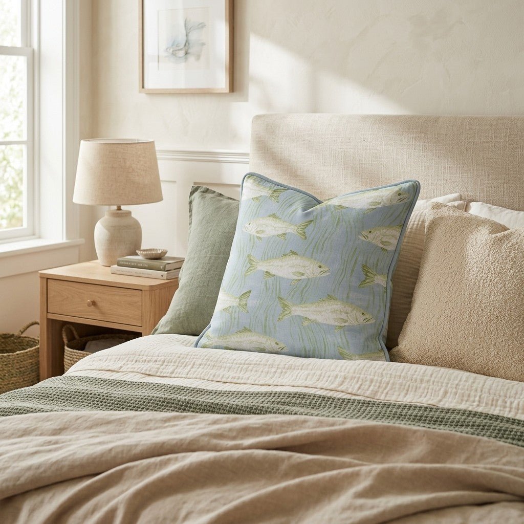 Pastel Fish Throw Pillow - Benton Lane Home - Hillcroft Home