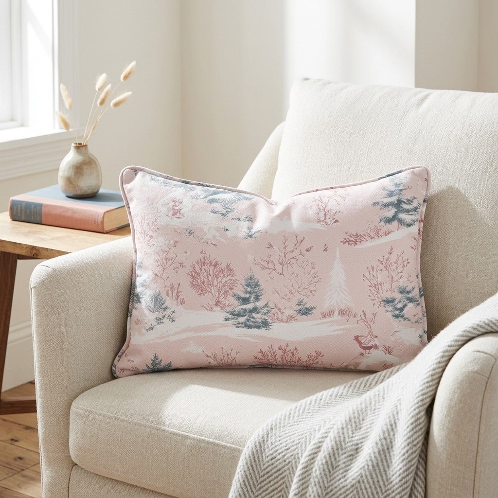 Pastel Frost Toile Throw Pillow - Benton Lane Home - Lemon Park