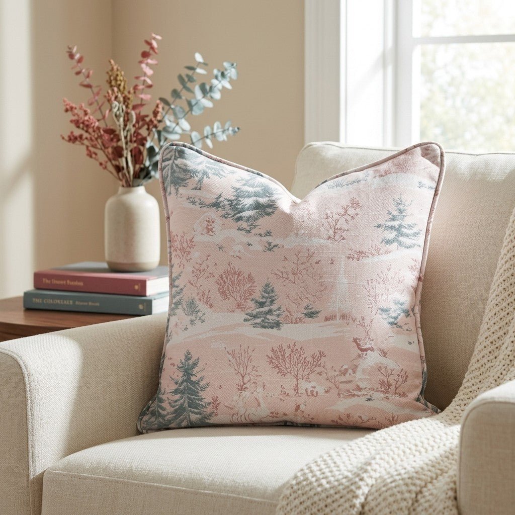 Pastel Frost Toile Throw Pillow - Benton Lane Home - Lemon Park