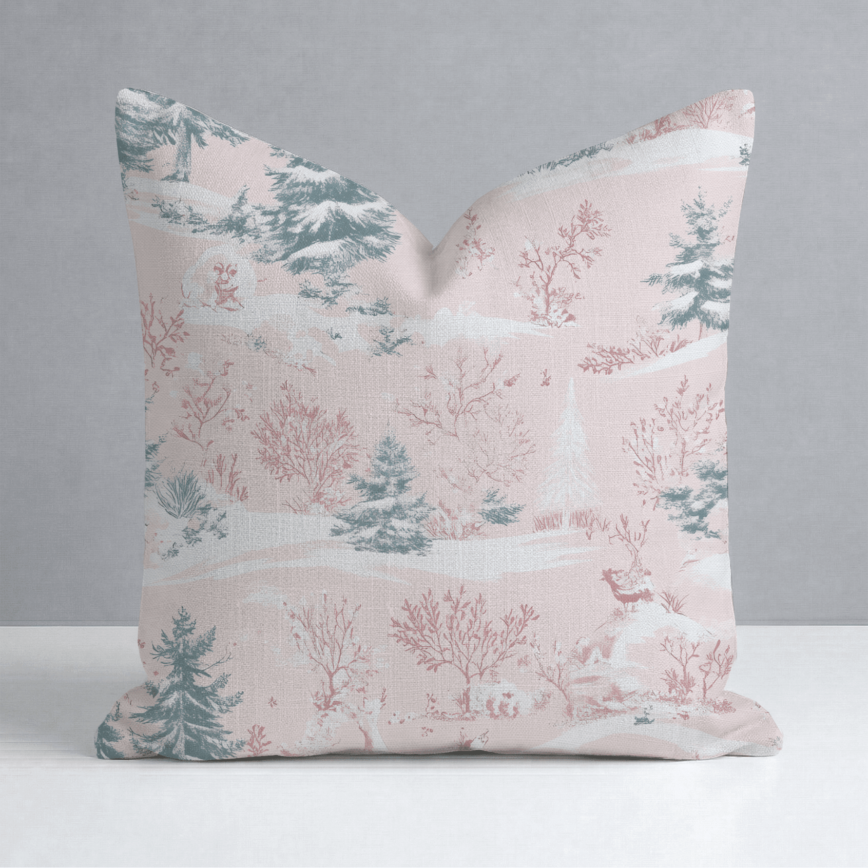 Pastel Frost Toile Throw Pillow - Benton Lane Home - Lemon Park