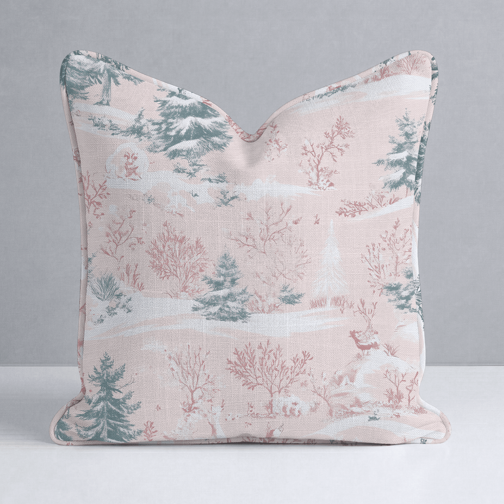 Pastel Frost Toile Throw Pillow - Benton Lane Home - Lemon Park