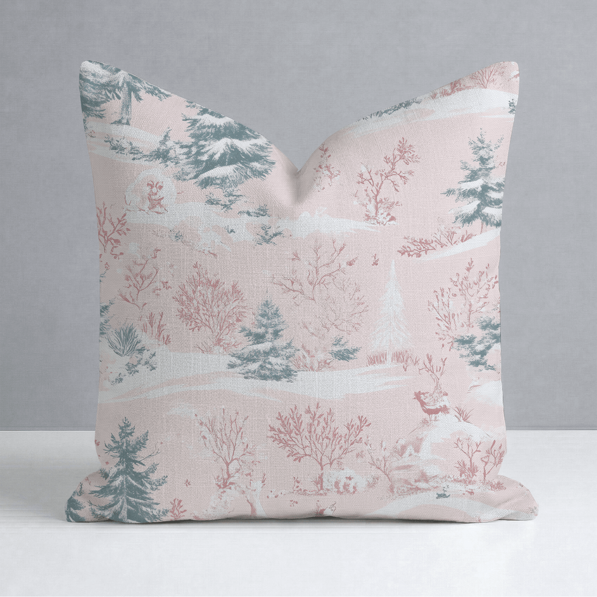Pastel Frost Toile Throw Pillow - Lemon Park