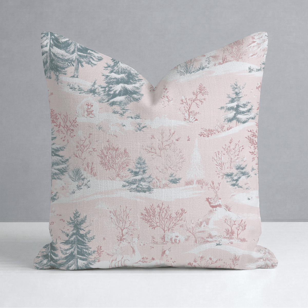 Pastel Frost Toile Throw Pillow - Lemon Park