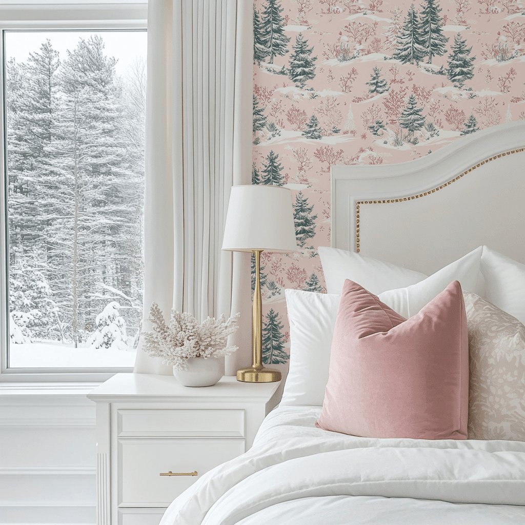 Pastel Frost Toile Wallpaper - Benton Lane Home - Lemon Park
