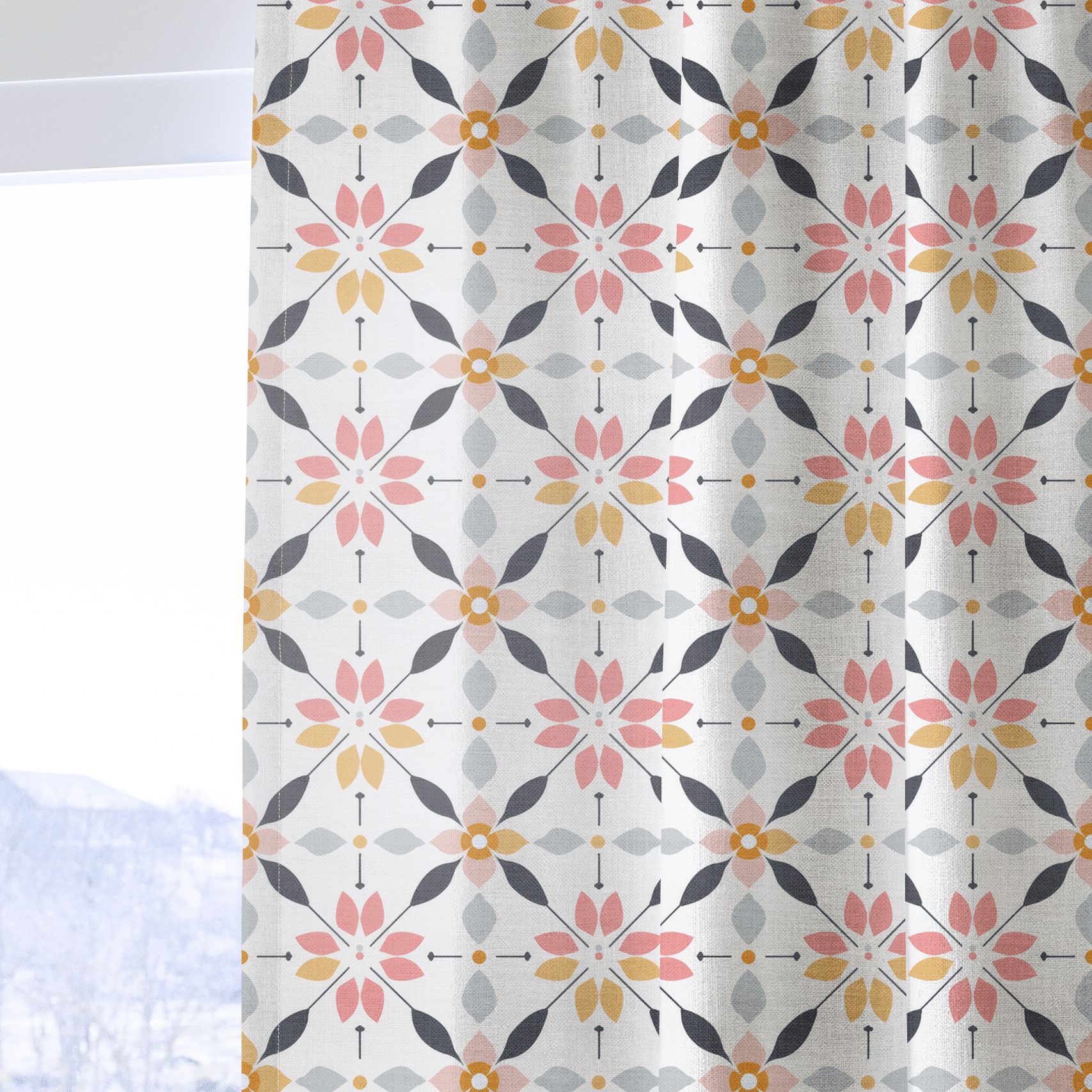 Pastel Lattice - Drapery - Benton Lane Home - Lemon Park