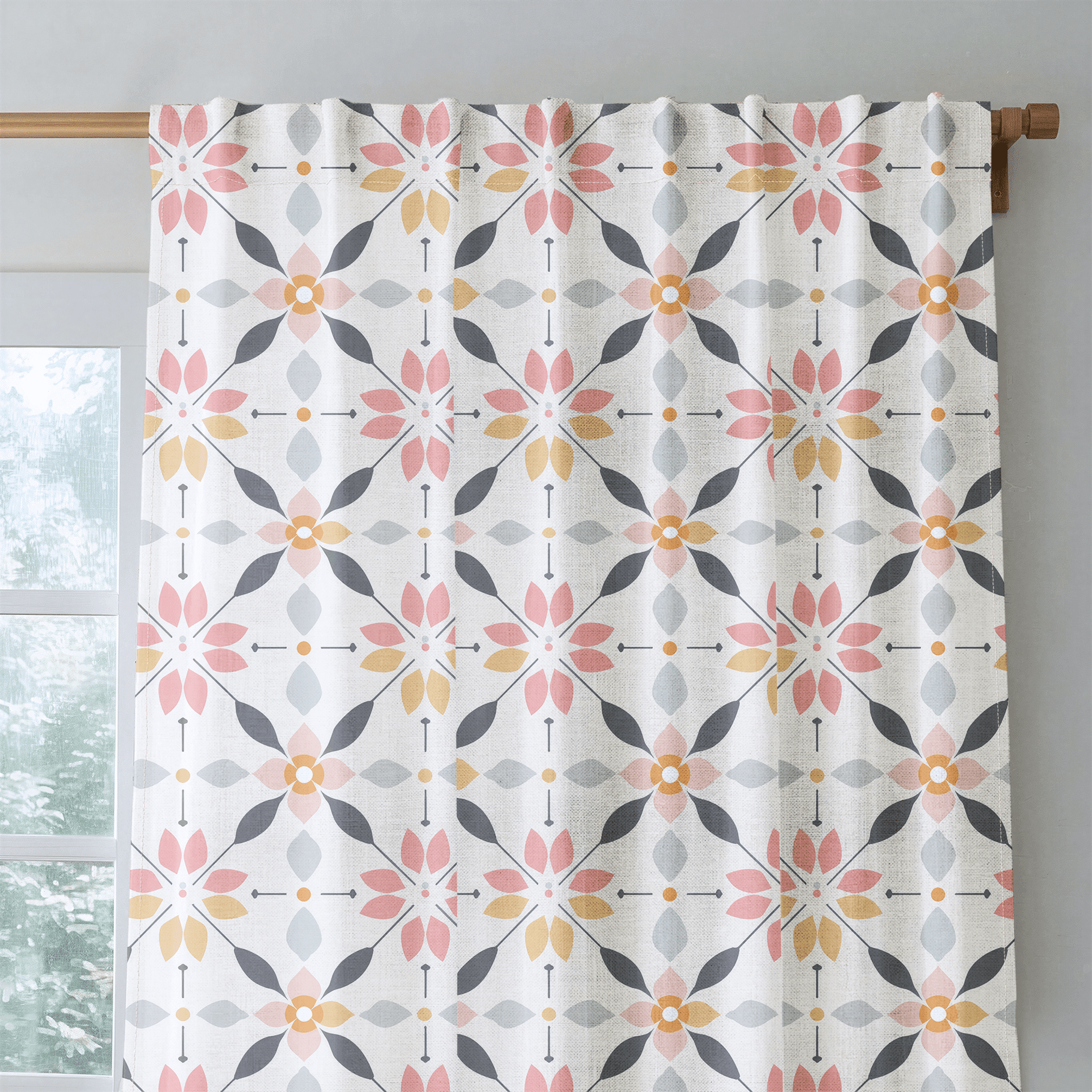 Pastel Lattice - Drapery - Benton Lane Home - Lemon Park