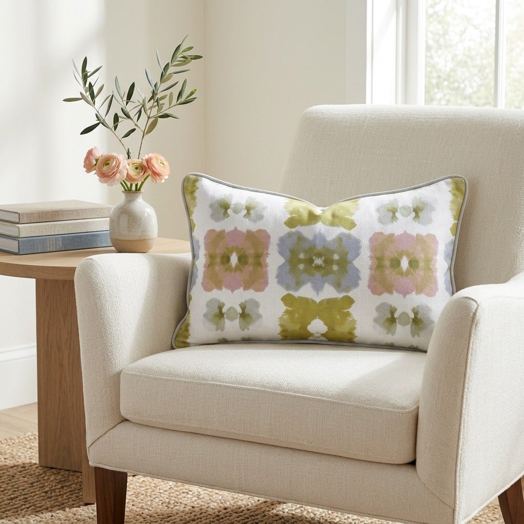 Pastel Loom Throw Pillow - Benton Lane Home - Lemon Park