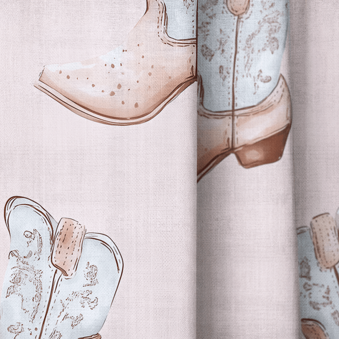 Pastel Rodeo - Drapery - Benton Lane Home - Lemon Park