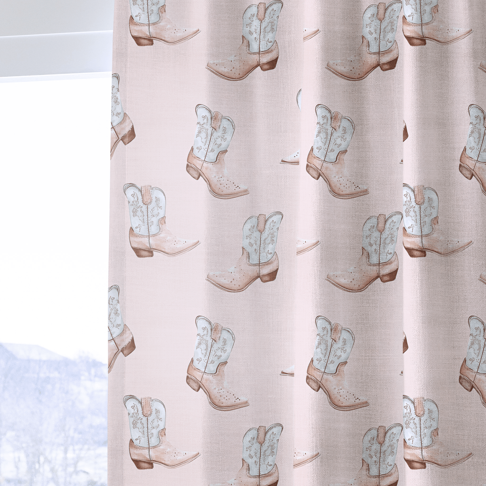 Pastel Rodeo - Drapery - Benton Lane Home - Lemon Park