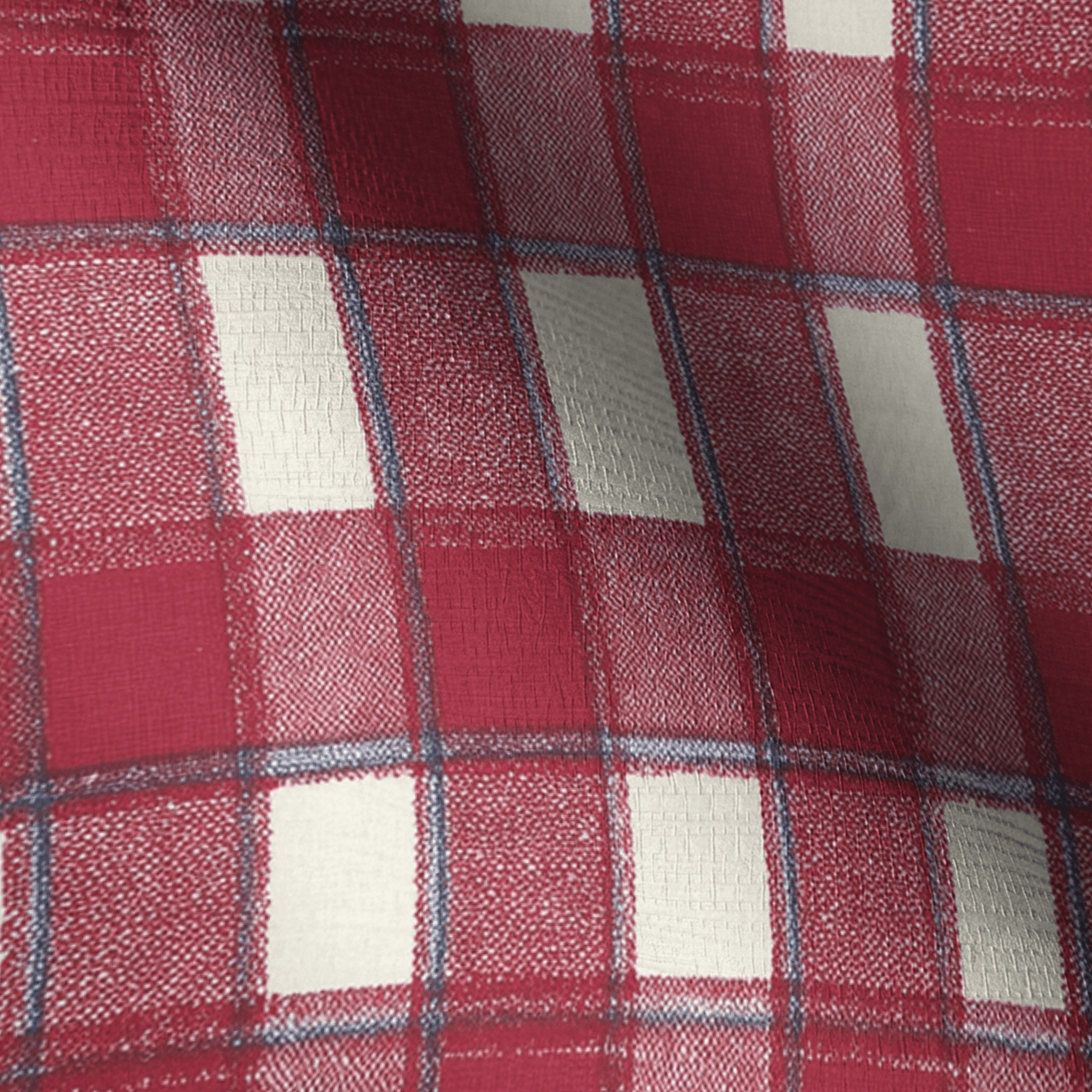 Patchwork Gingham Faux Grasscloth Wallpaper - Painted Paper